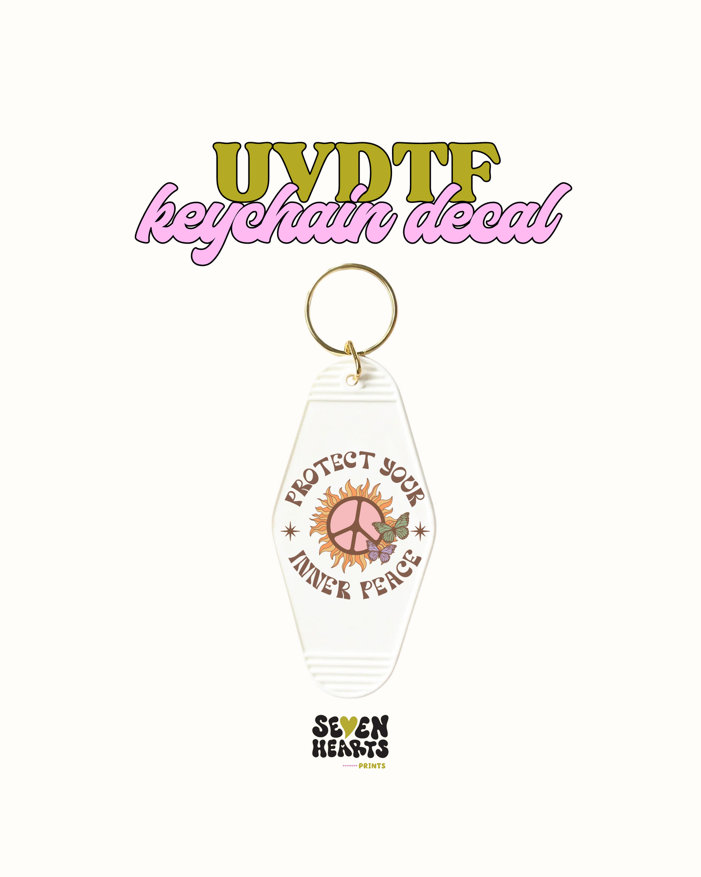 Protect your peace - UVDTF Keychain