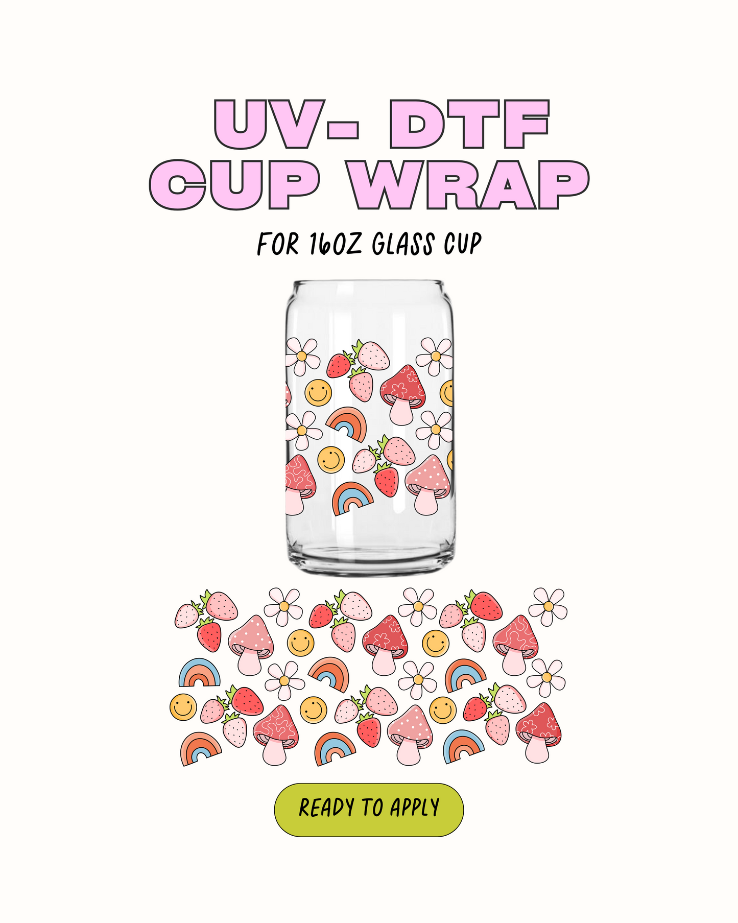 Rainbow Mushie - UVDTF