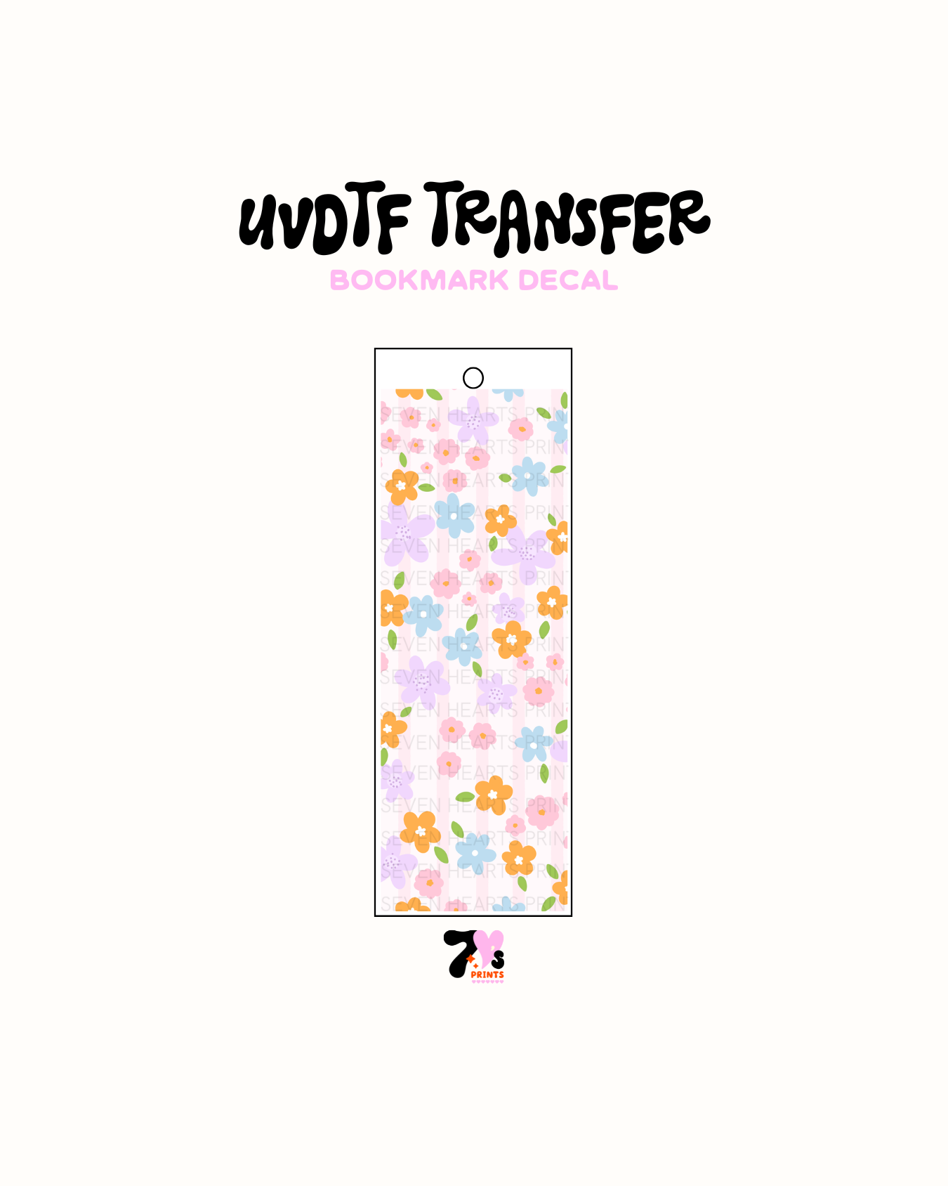 Spring Flowers (Solid) - UVDTF Bookmark Decal