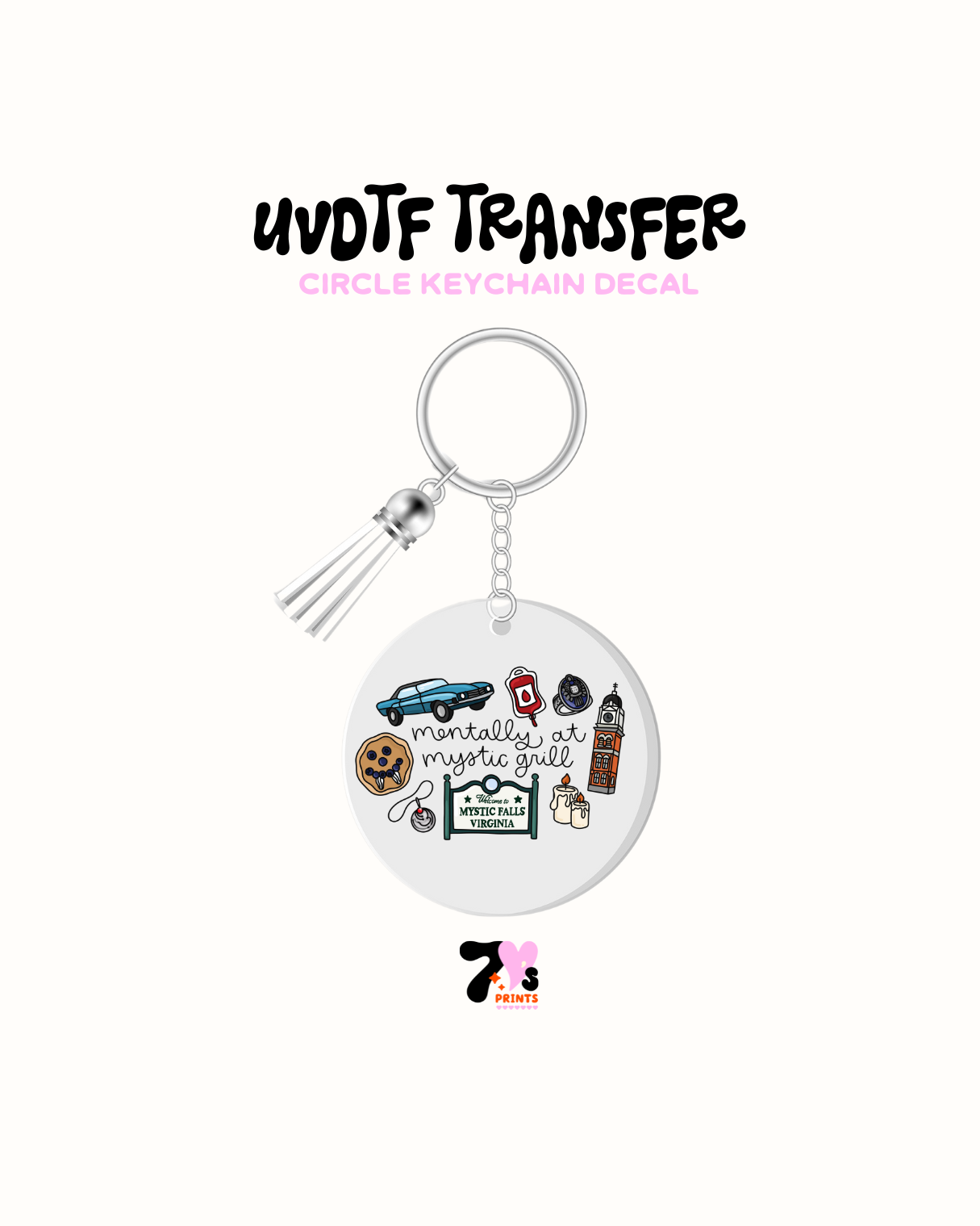 Mentally at Mystic Girll - Round Keychain Set of 5