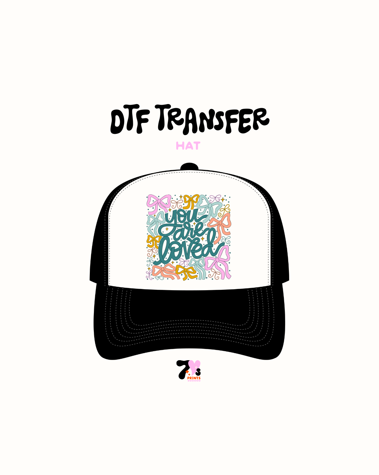 You are loved (green) - DTF Hat Transfers