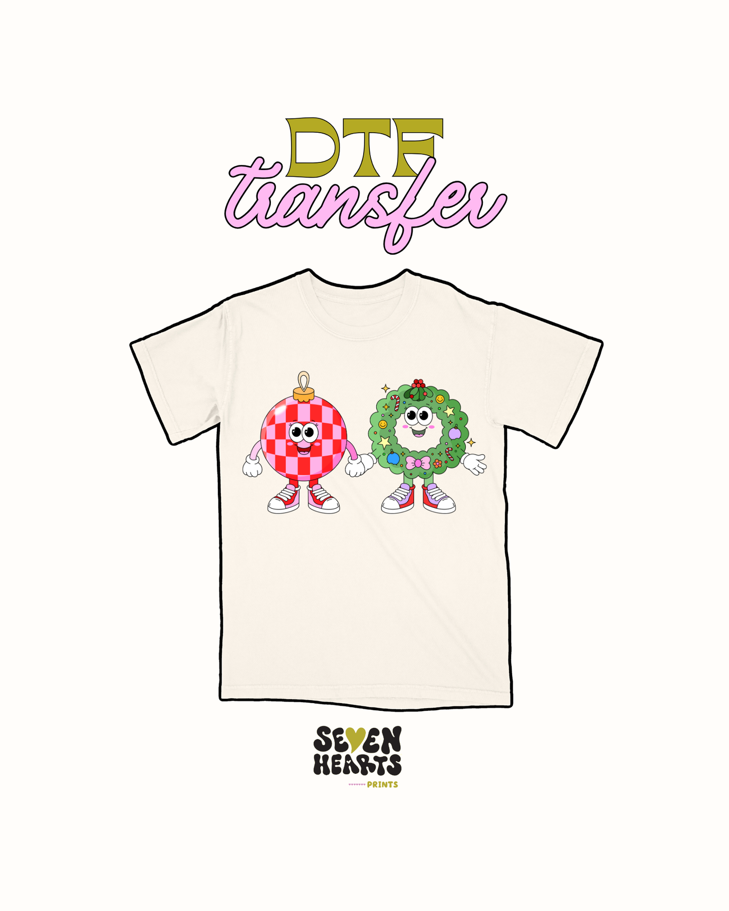 Christmas arch and disco ornament- DTF Transfer