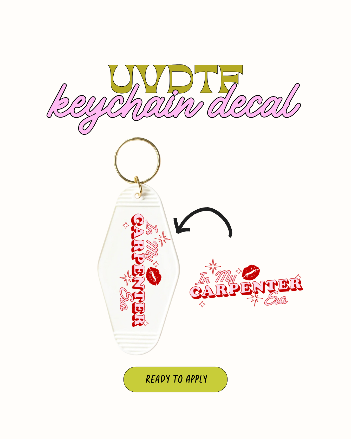 1989 - Juego de 5 calcomanías para llaveros