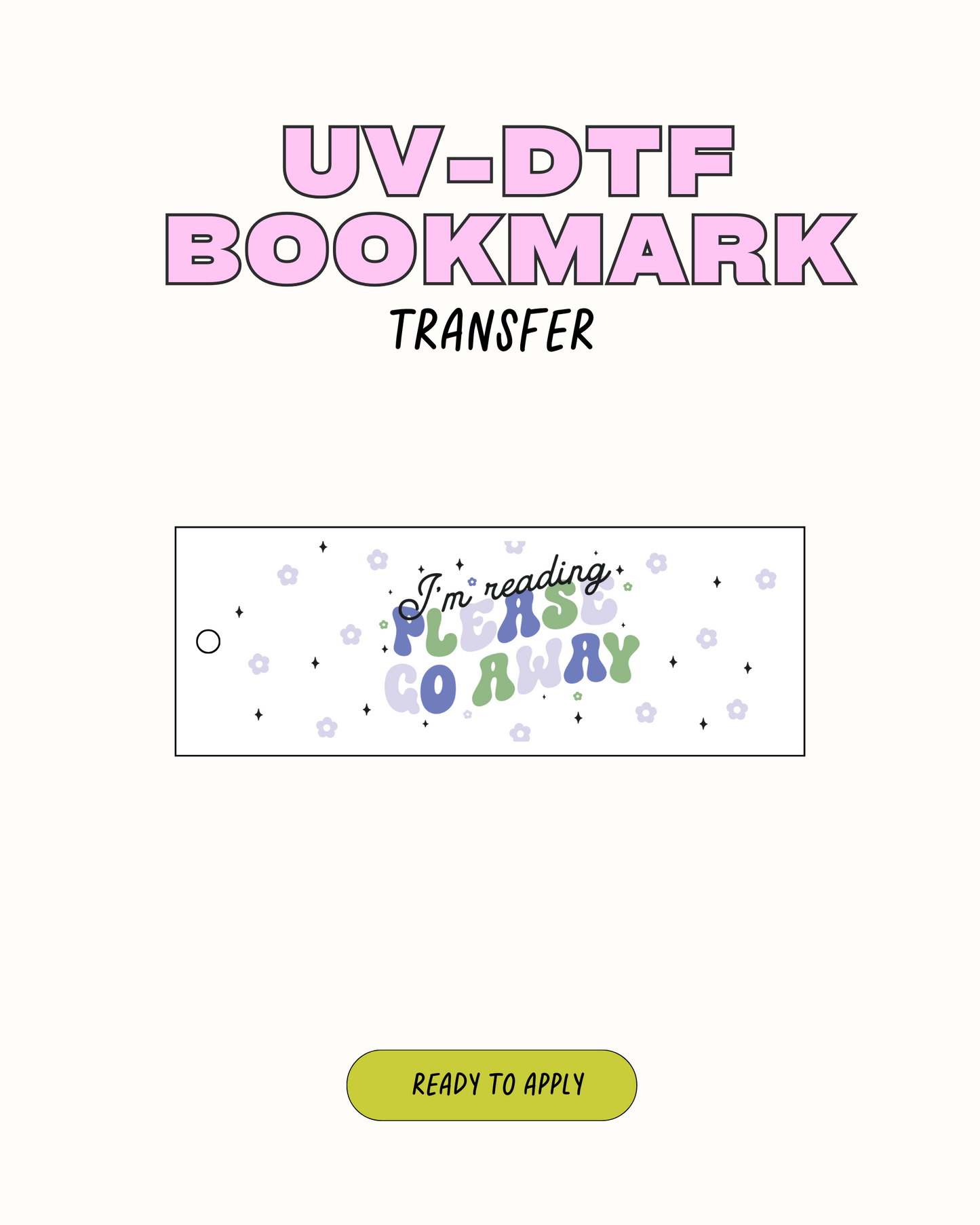 Por favor, vete - Calcomanía de marcador UVDTF