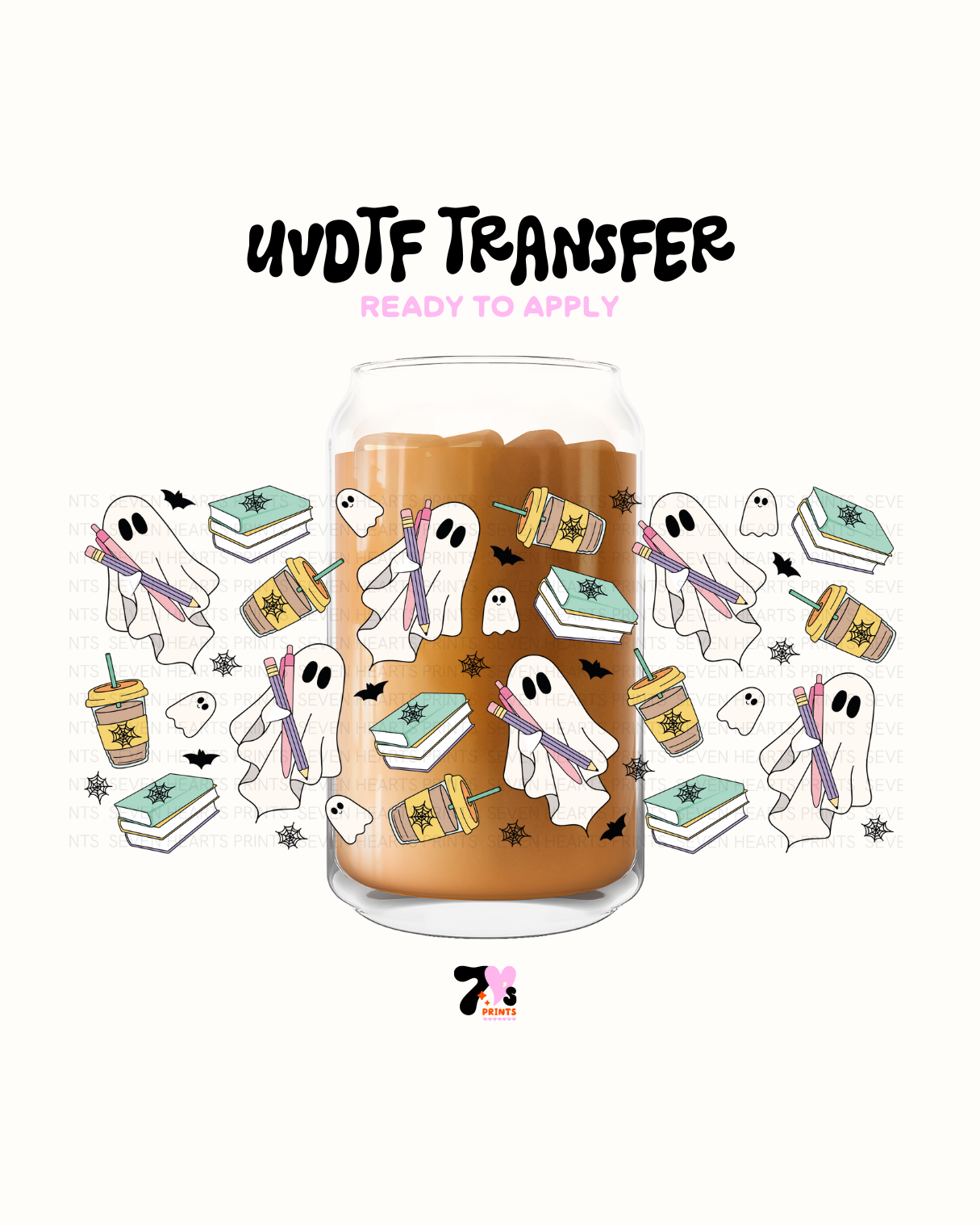 School ghost iced coffee- UVDTF Wraps