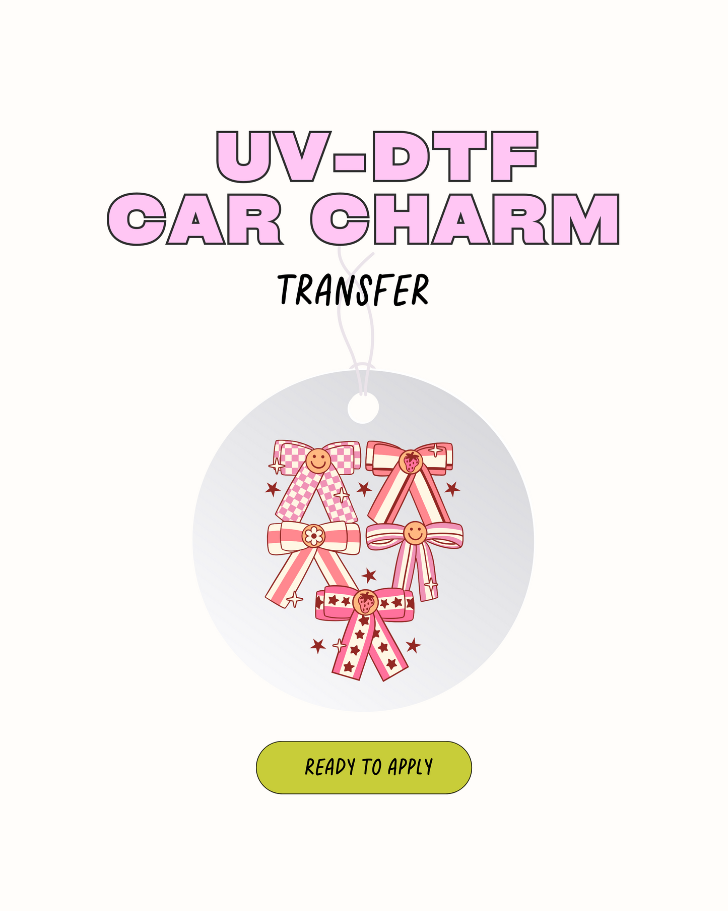 Cute Little bows - Car Charm Decal