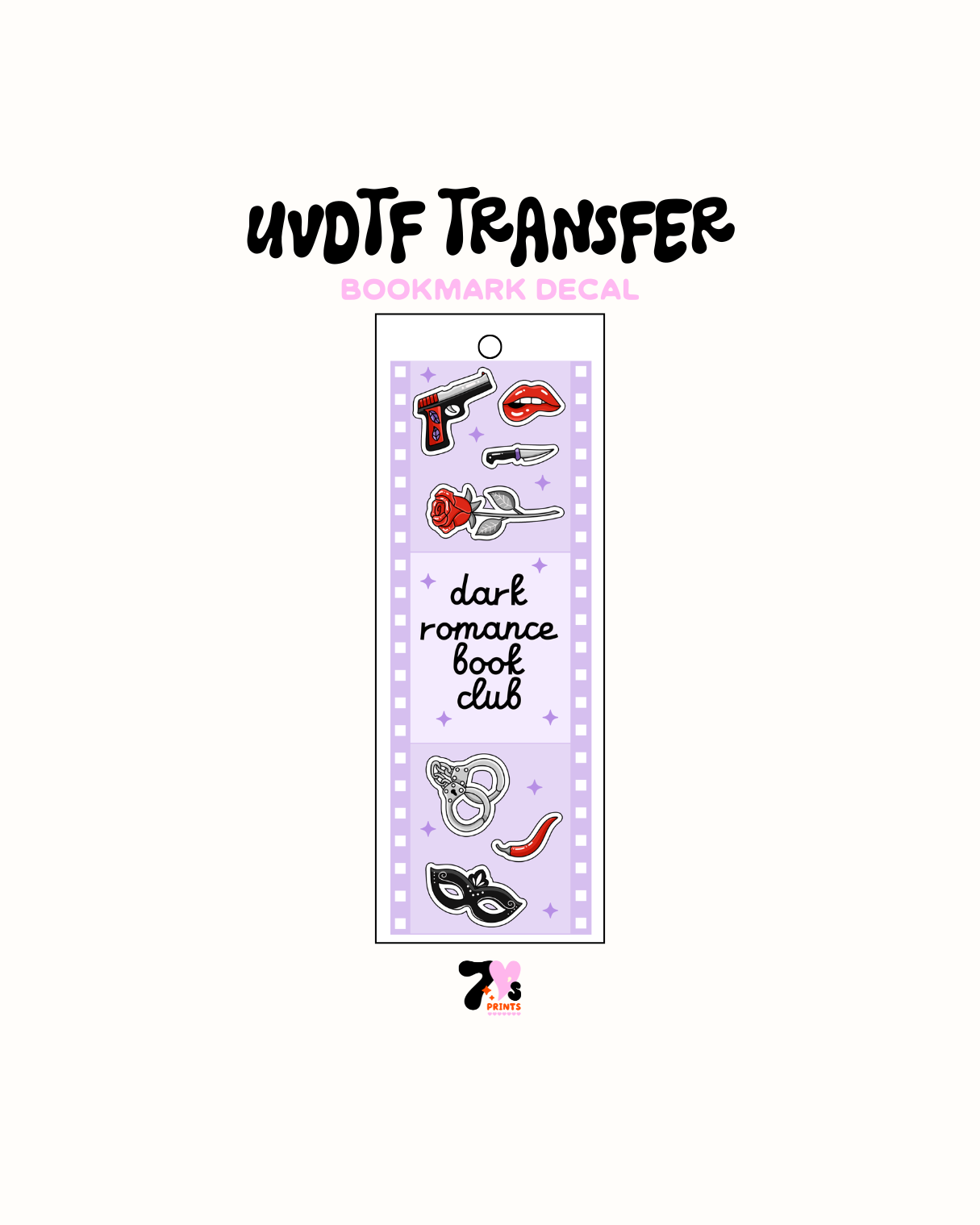 Dark Romance Book Club - UVDTF Bookmark Decal