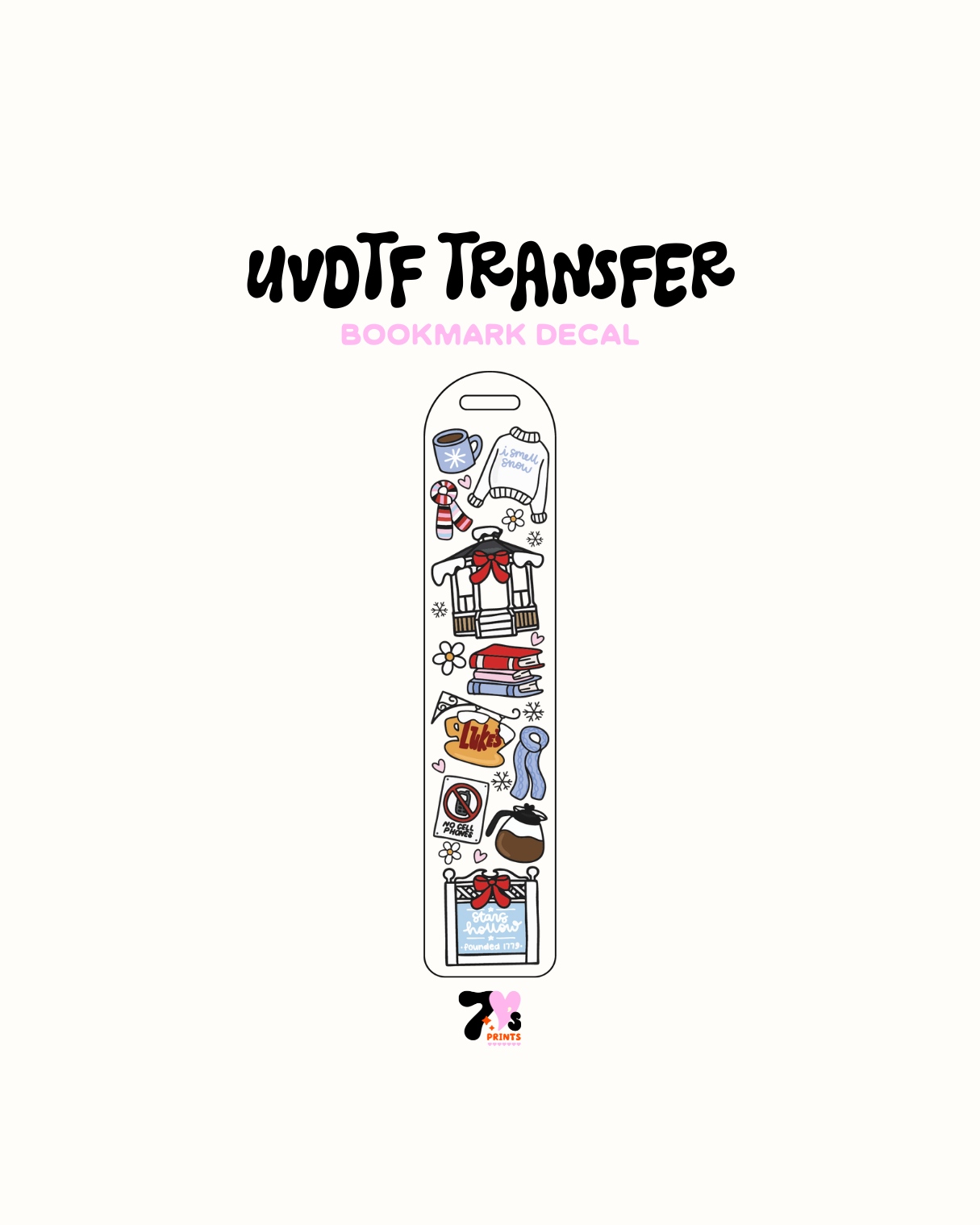 Stars Hollow Xmas - UVDTF Bookmark Decal