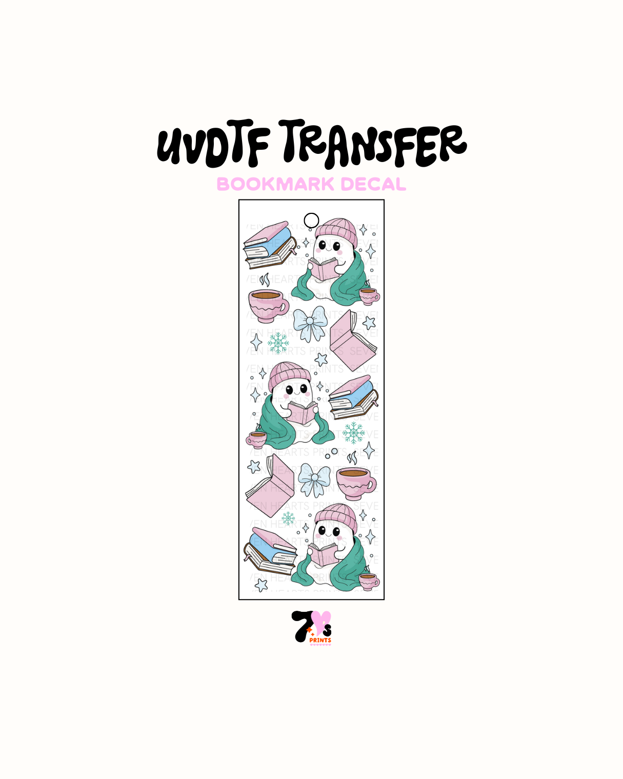 Cute Winter bear - UVDTF Bookmark Decal