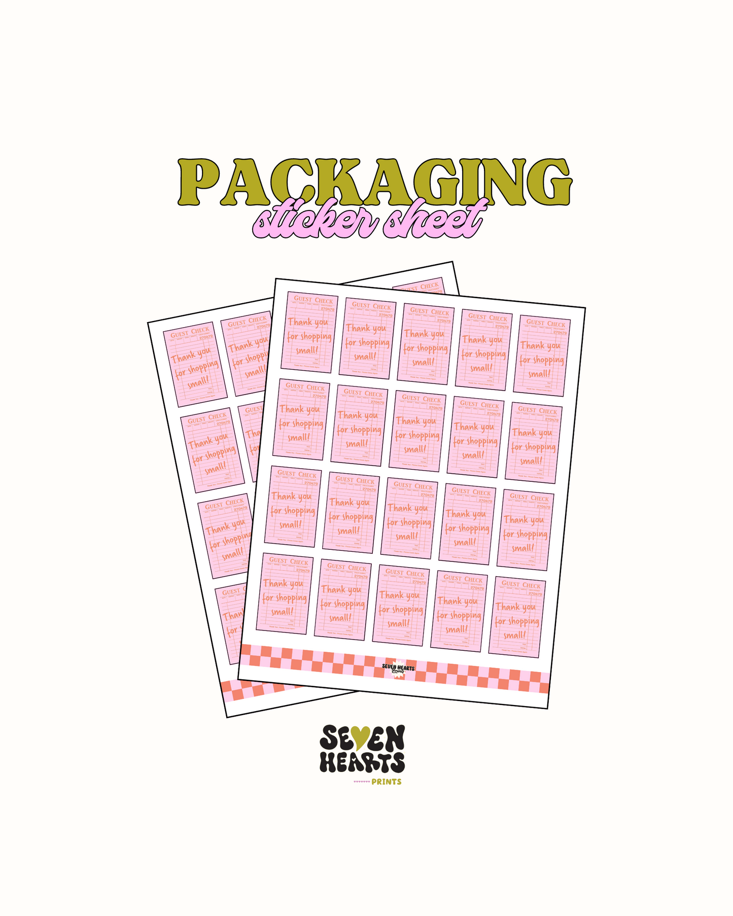 Thank you for Shopping small - Sticker Sheet