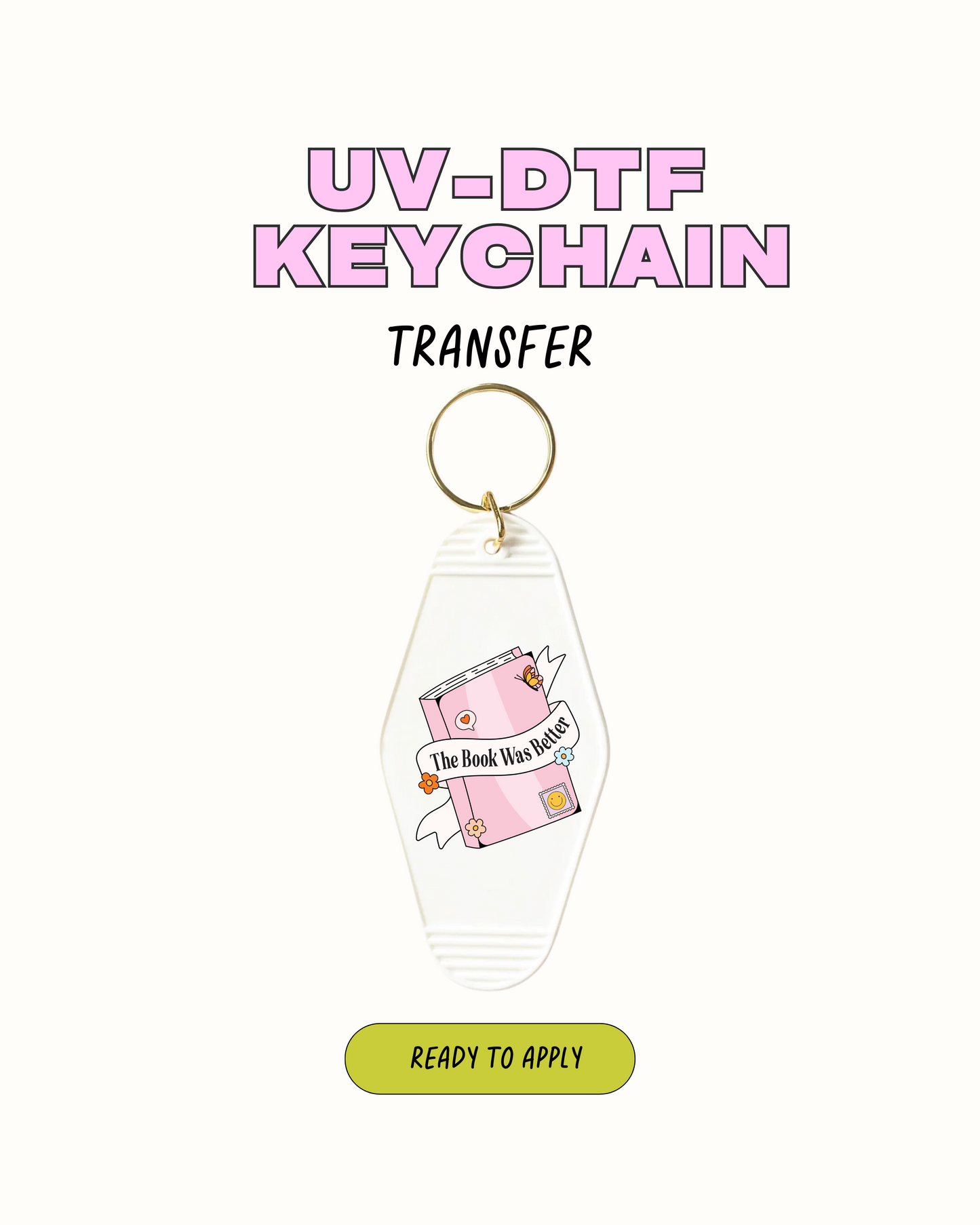 el libro fue mejor - Juego de calcomanías de llavero de 5