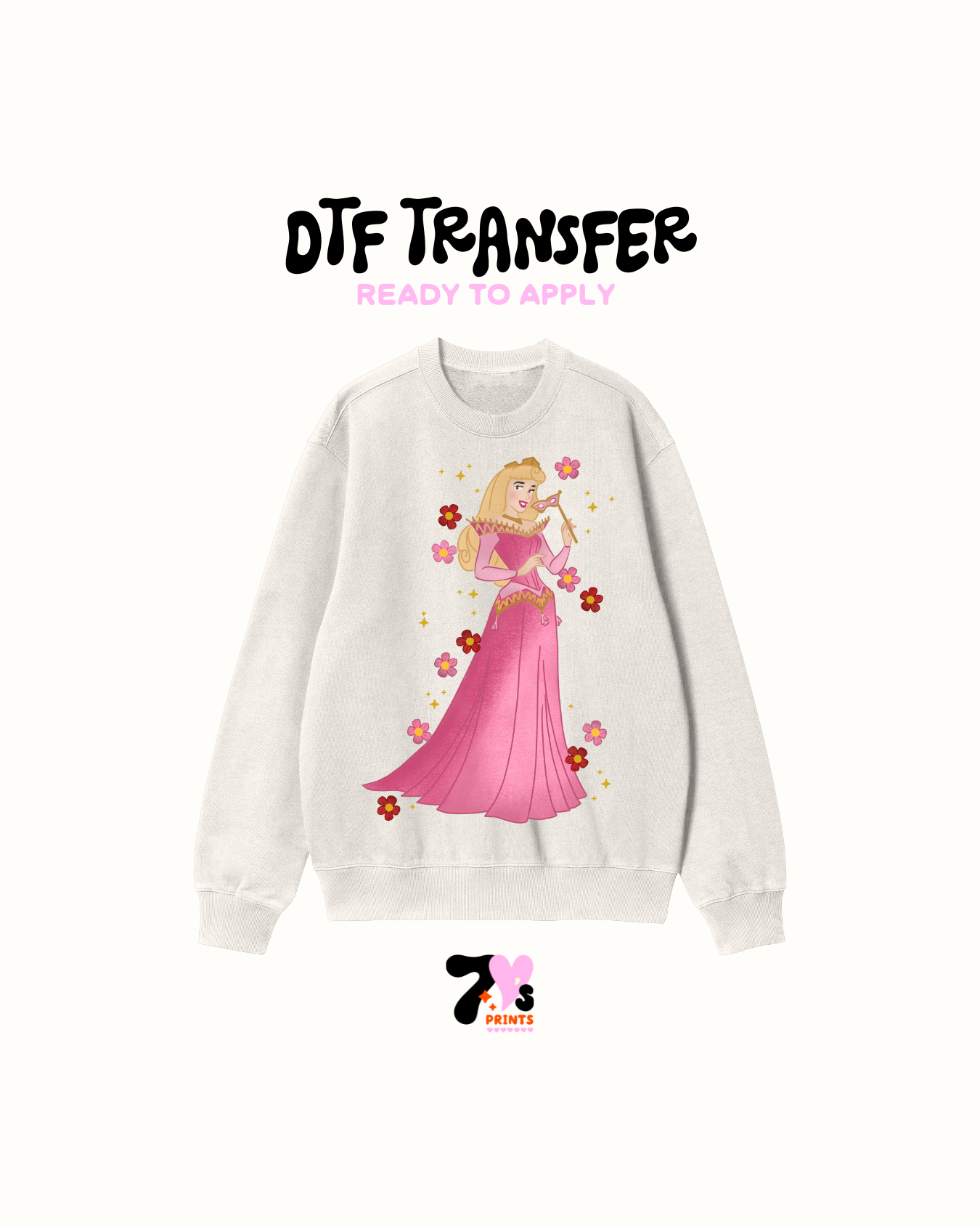 Pink princess- DTF Transfers