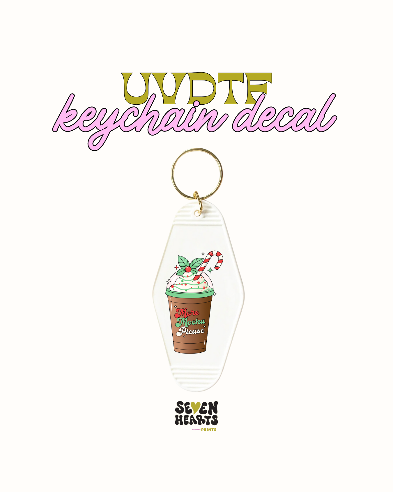 Peppermint mocha drink - Set of 5 UVDTF