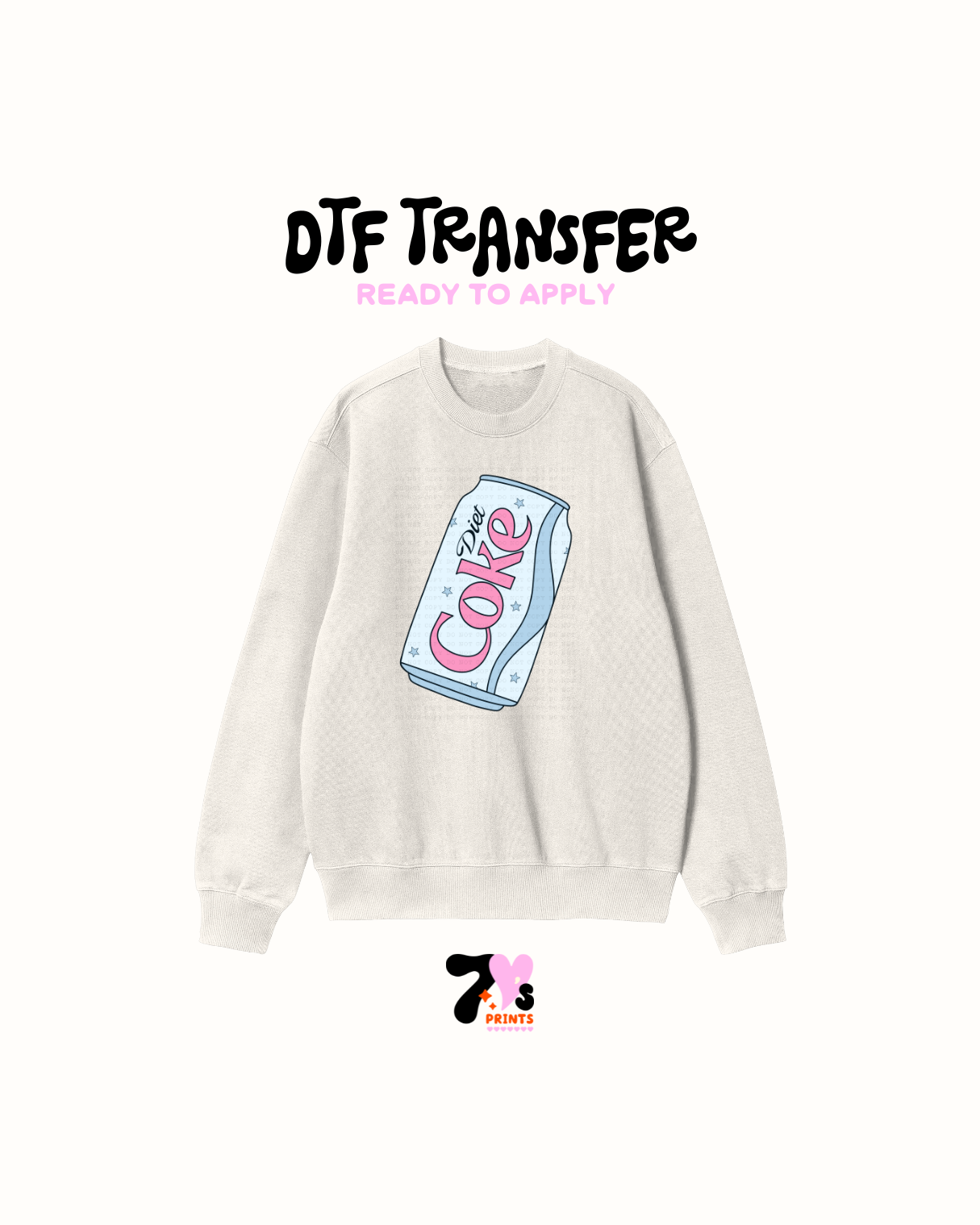Diet coke (Blue) - DTF Transfer