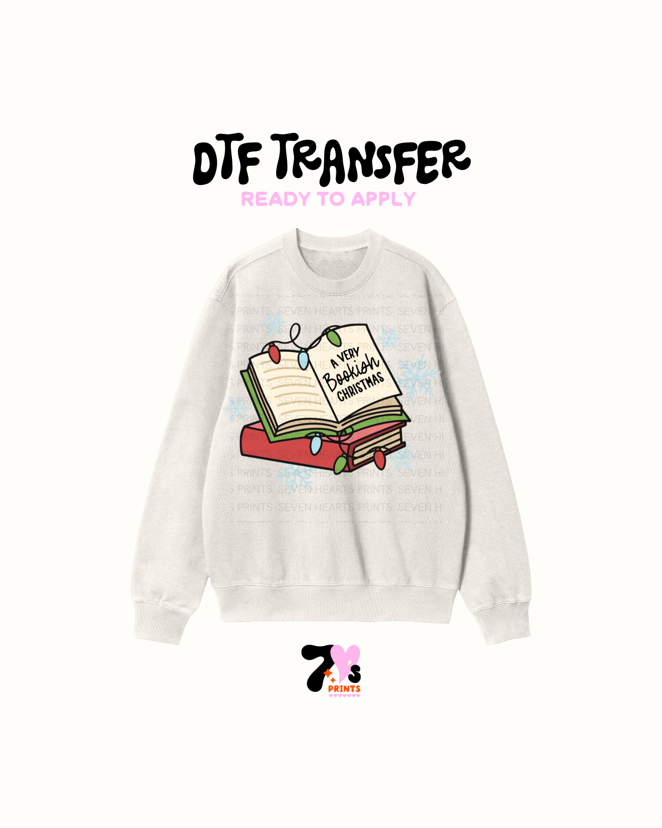 A very bookish xmas - DTF Transfers