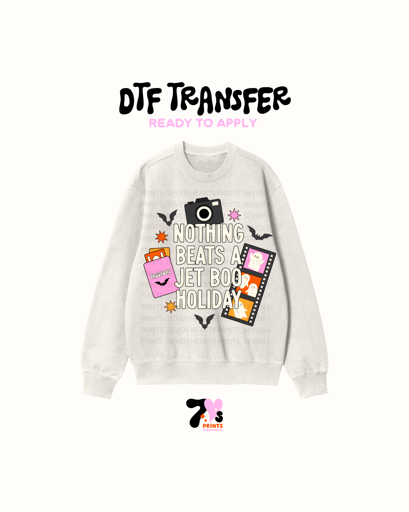 Nothing beats a jet boo holiday pink - DTF Transfers