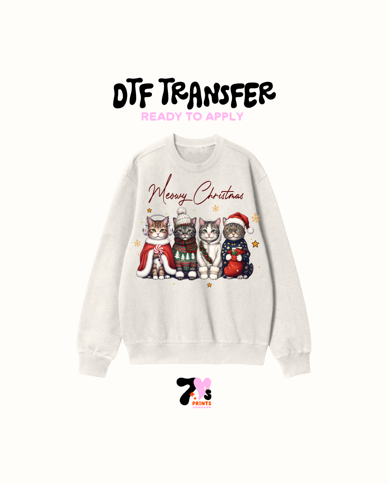 Kitty xmas - DTF Transfers