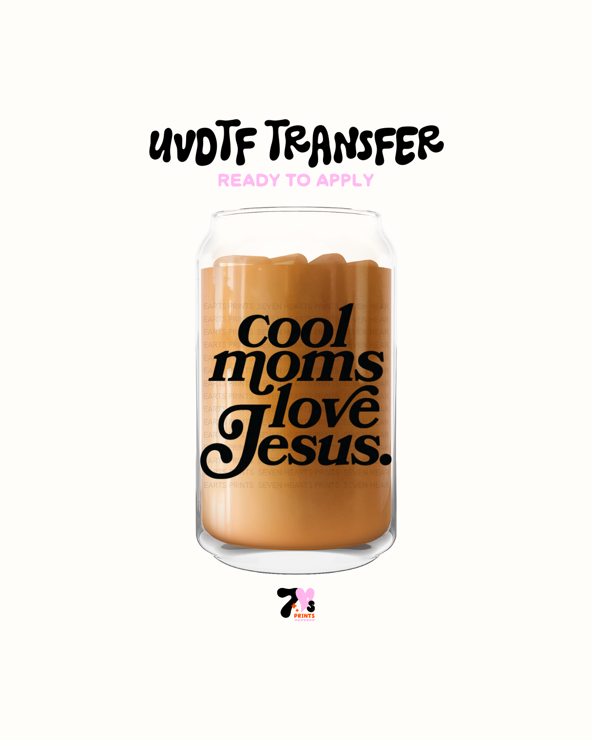 Cool moms loves jesus - UVDTF Decal