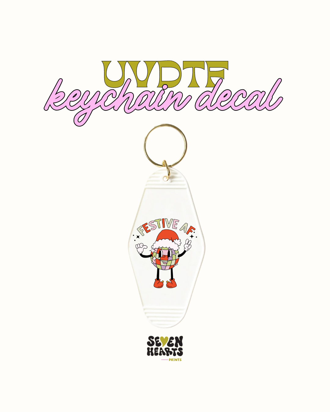 Festive AF - Keychain Decal Set of 5 UVDTF