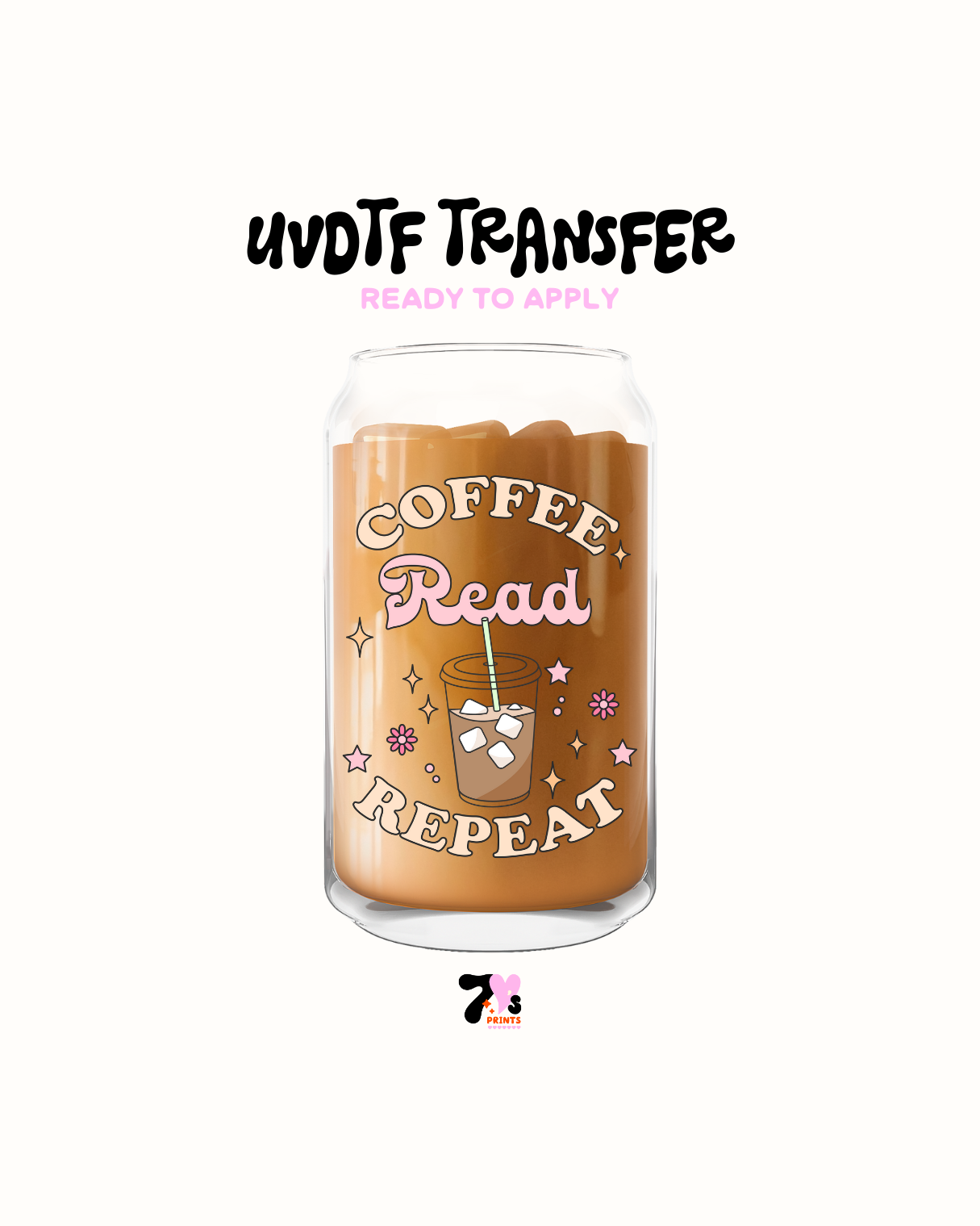 Coffee read and repeat - UVDTF Decal