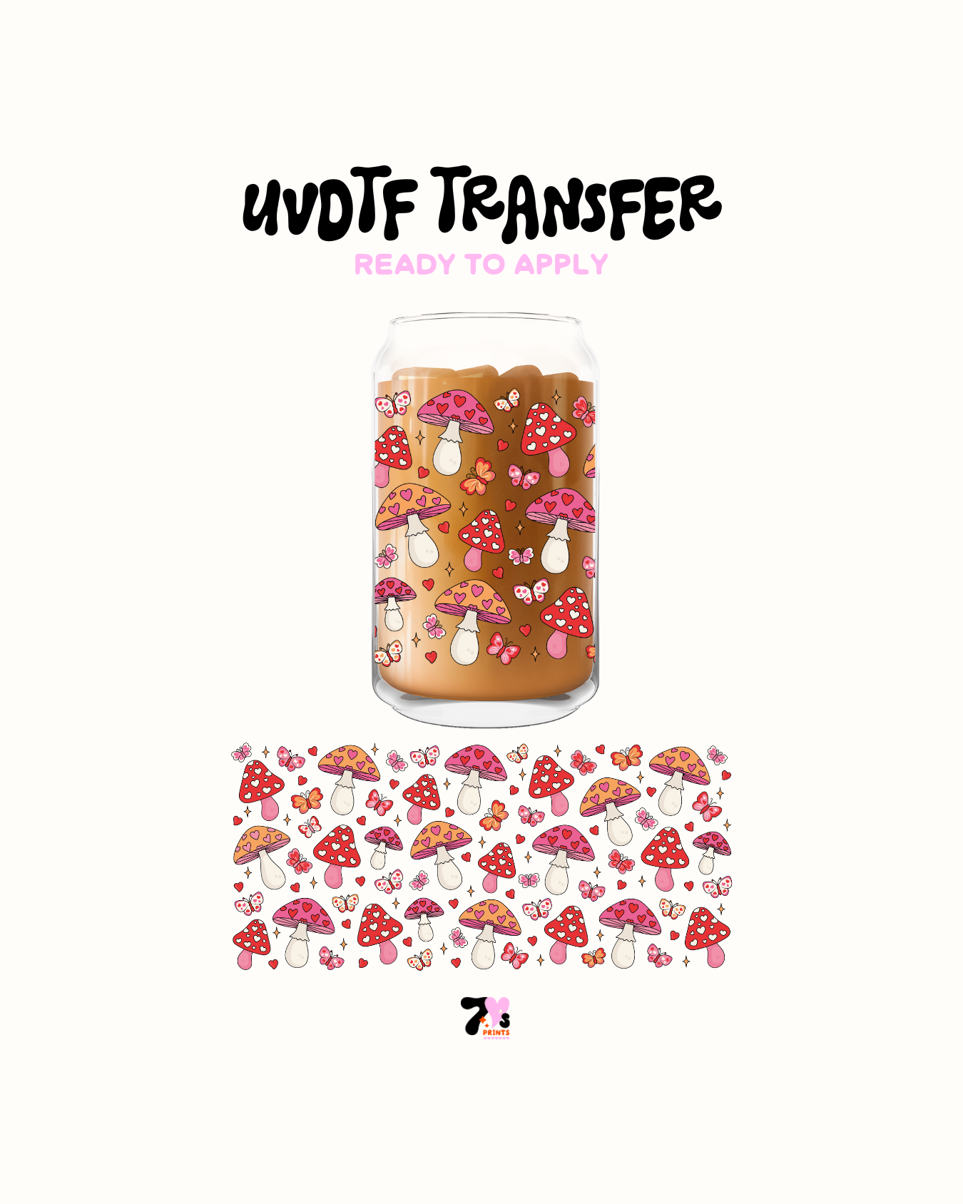 Valentines Mushies - UVDTF Wrap
