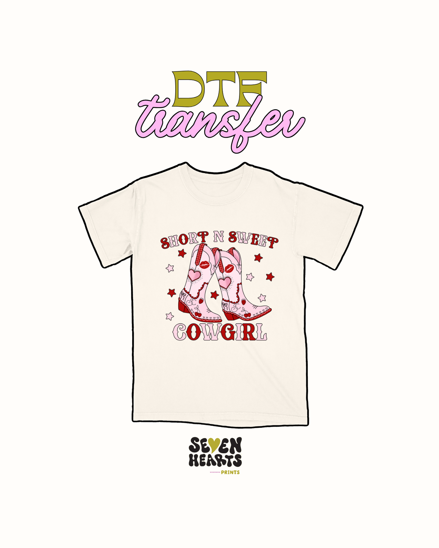 Short and sweet cowgirl pink - DTF Transfer