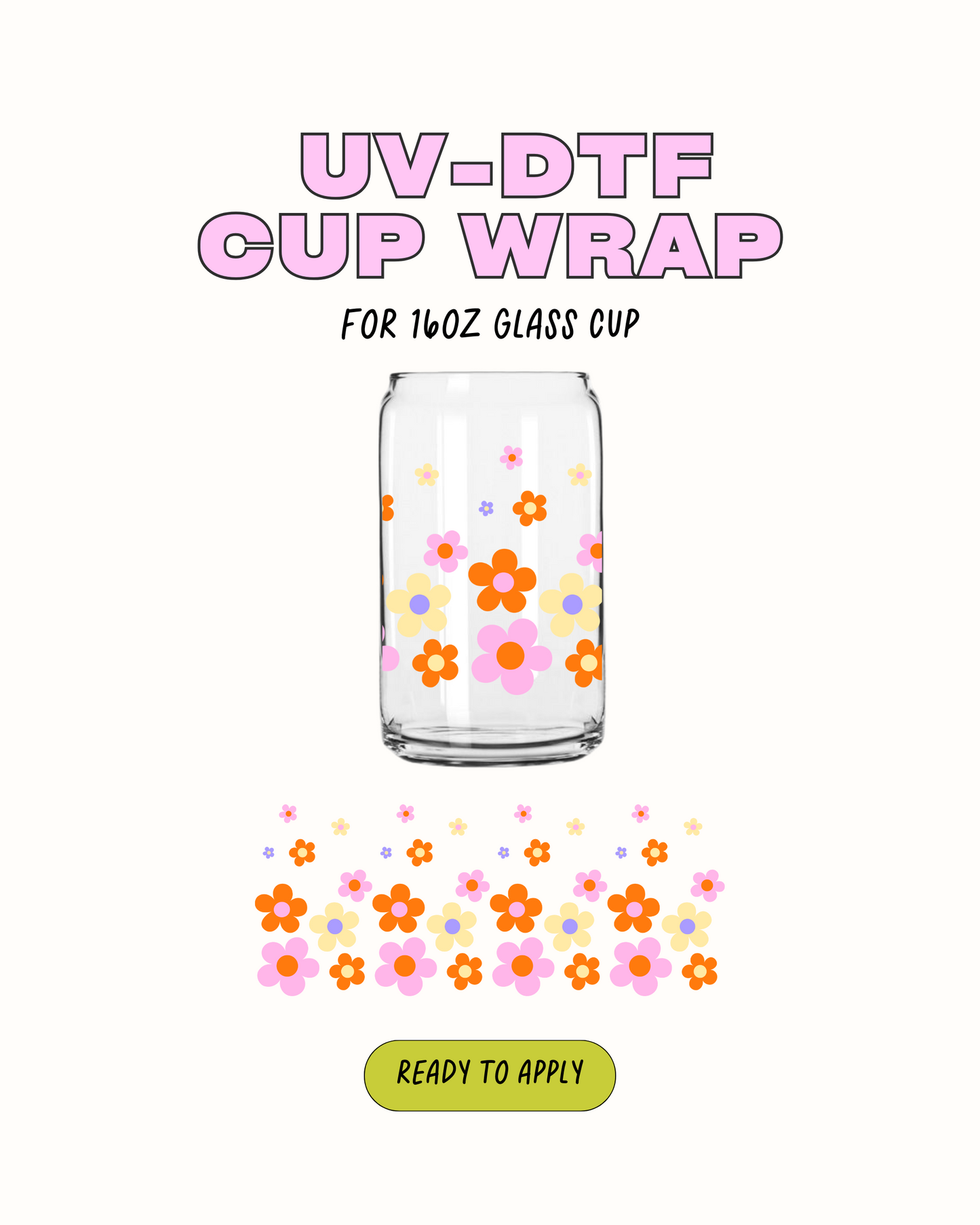 Flor retro - UVDTF