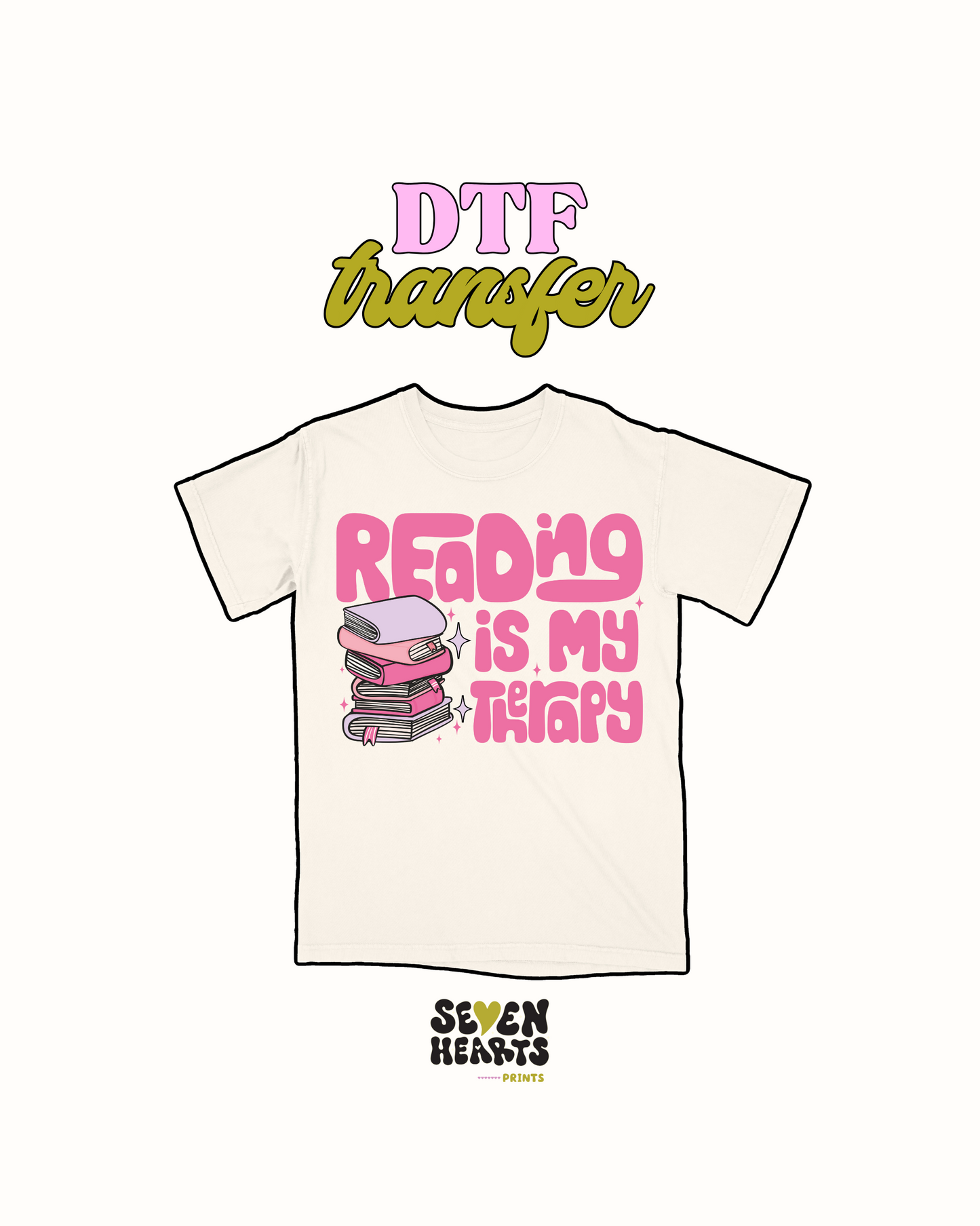 Reading is my Therapy 2- DTF Transfer