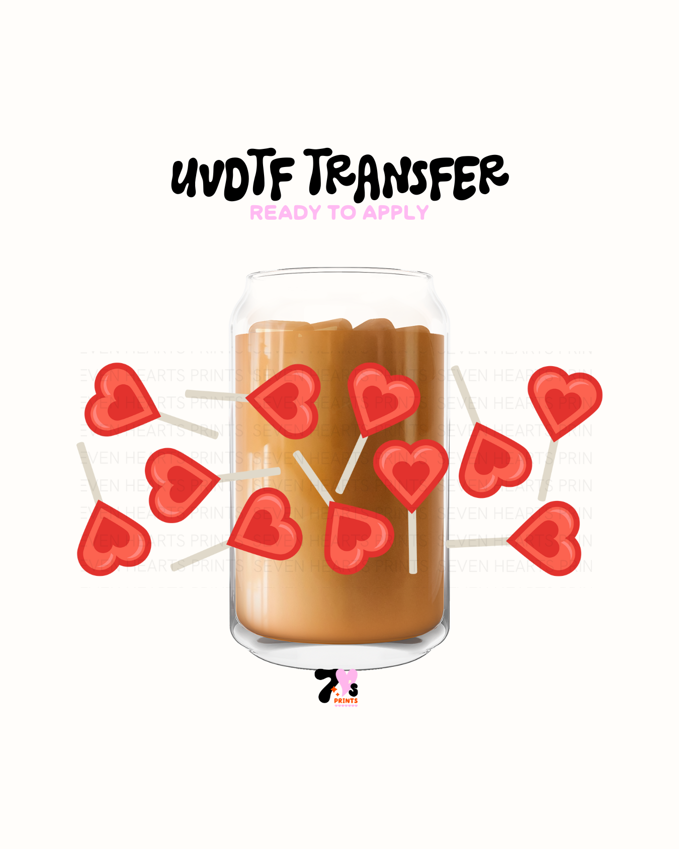 Valentines lollipop candy - UVDTF Wrap
