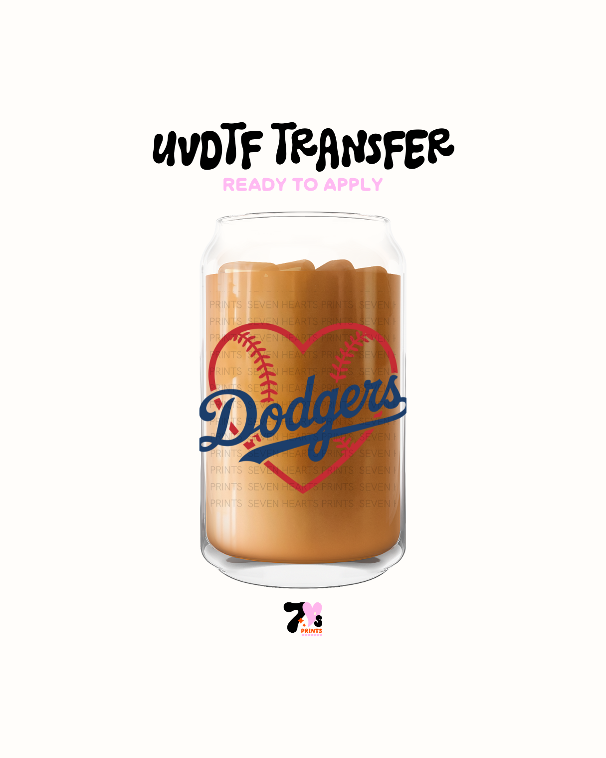 Dodgers Heart - UVDTF Decal