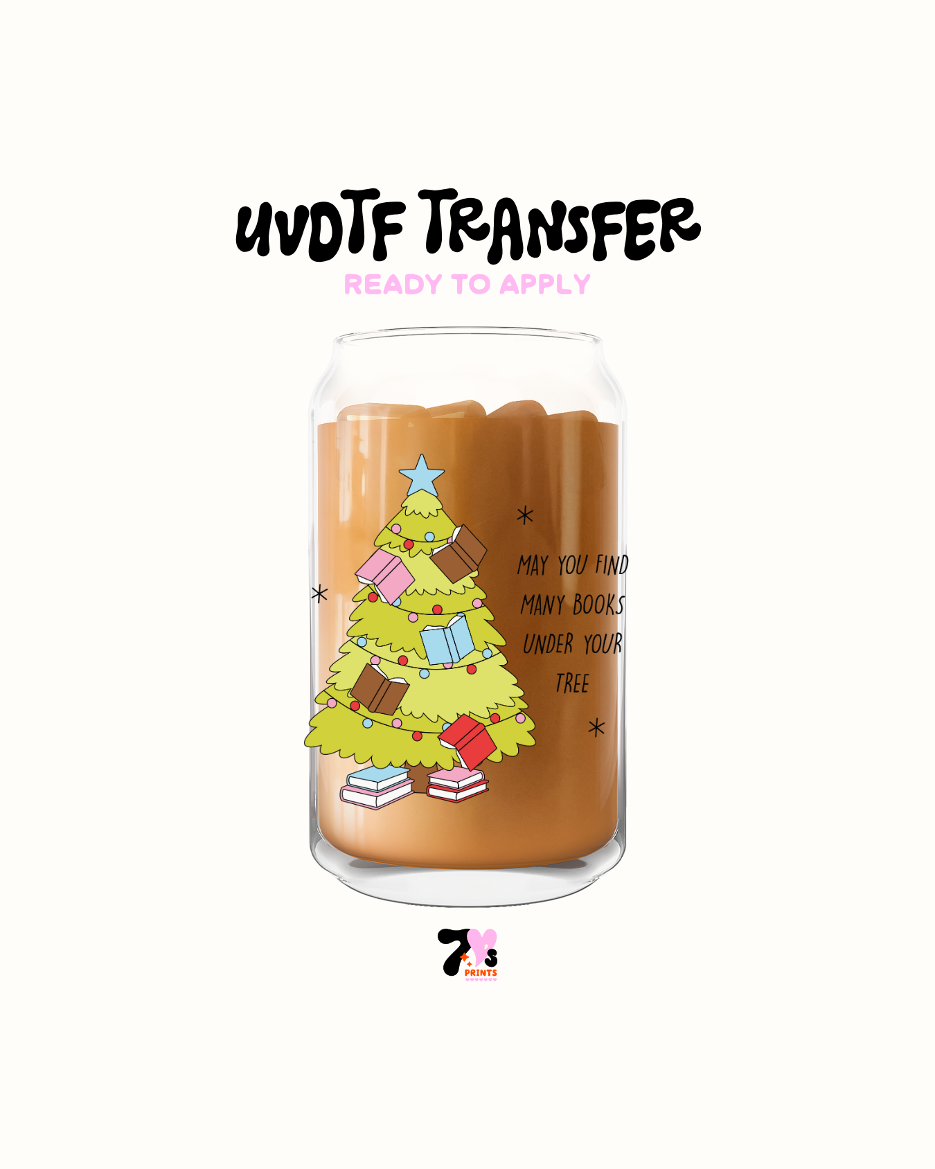 Xmas tree books - UVDTF Decal