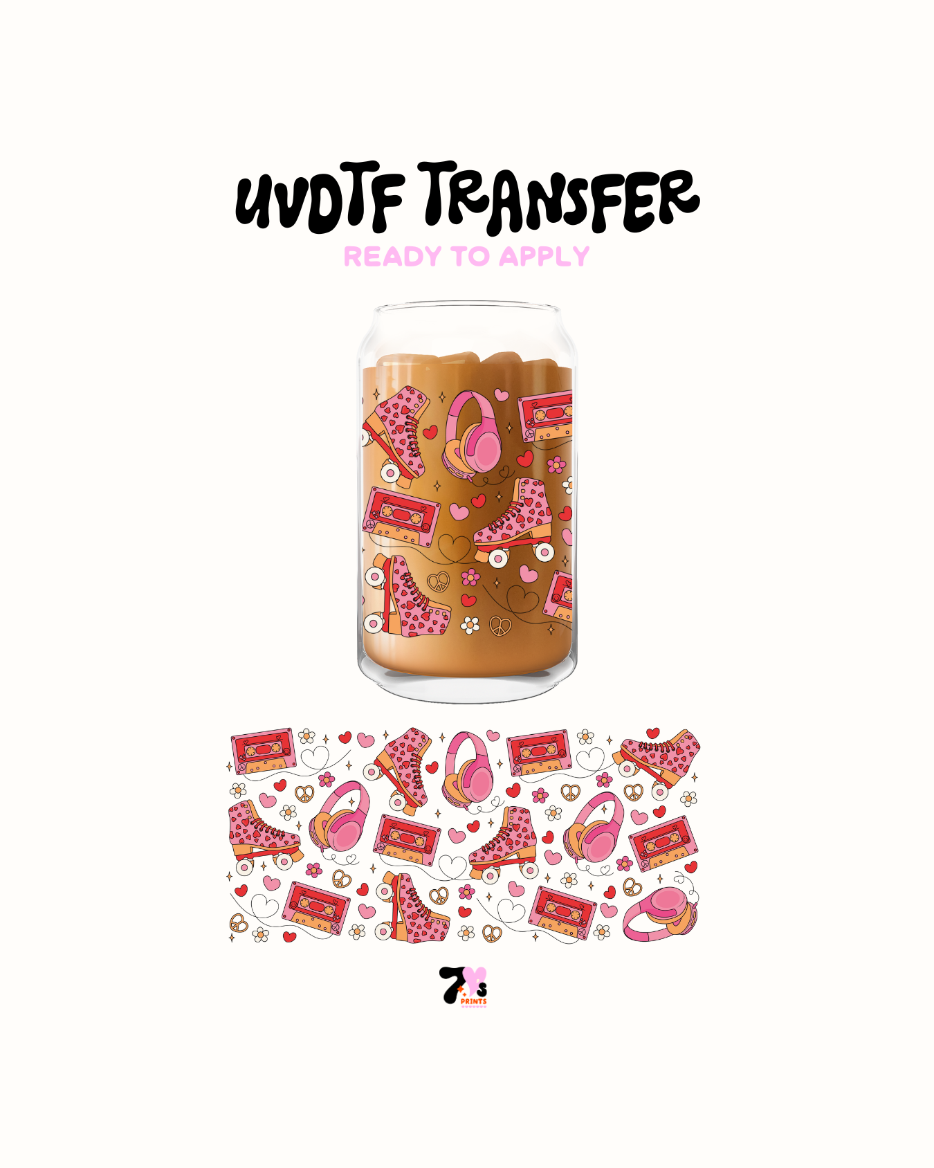 Music and rollerblades - UVDTF Wrap