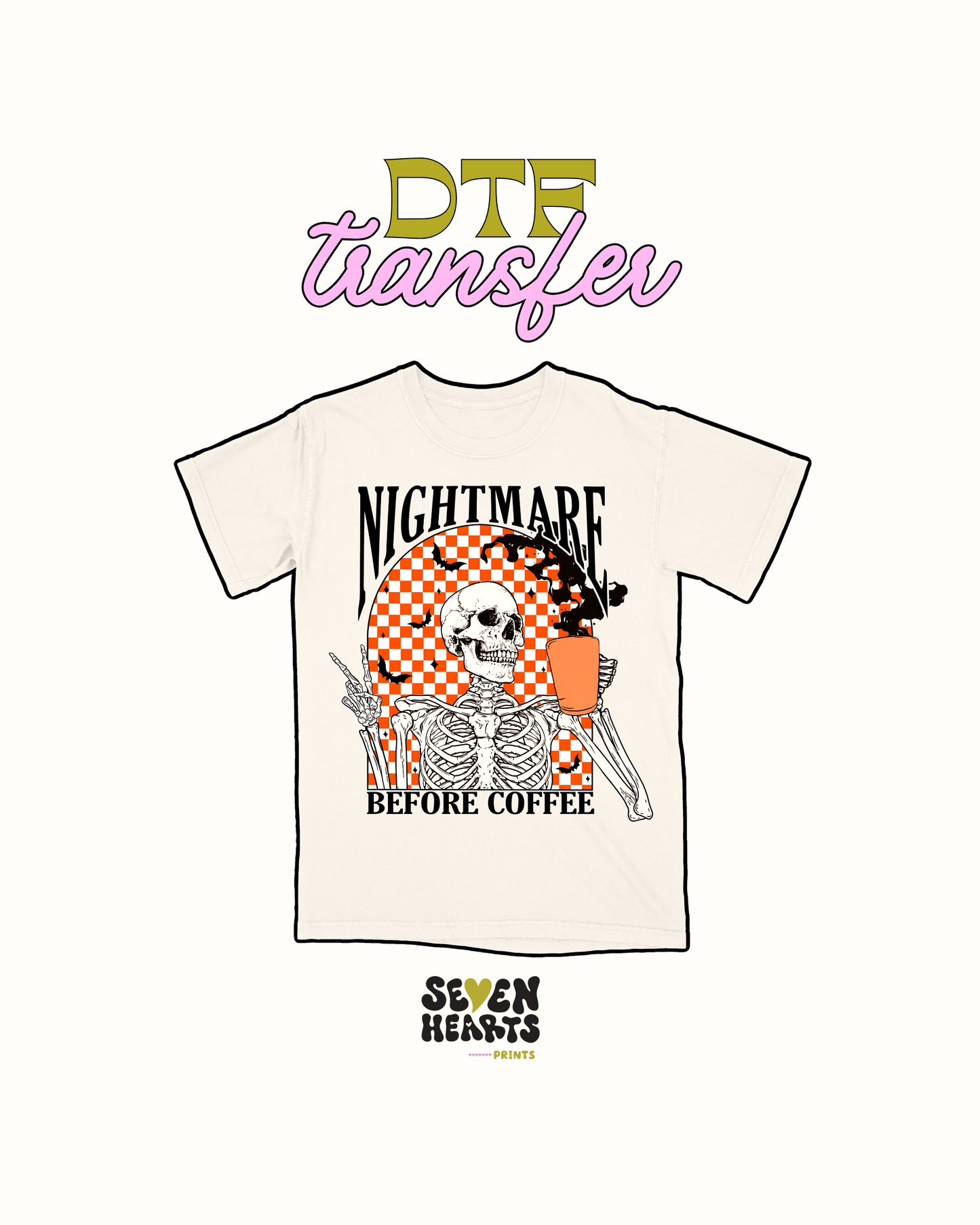 nIghtmare before coffee - DTF Transfer