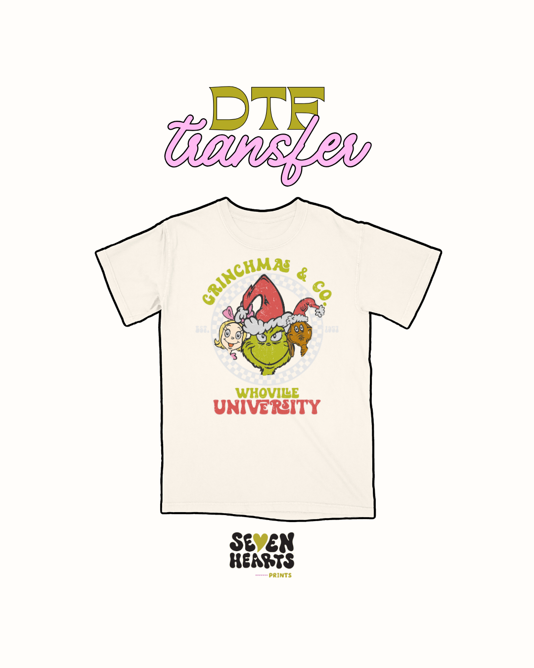 Grinch university- DTF Transfers