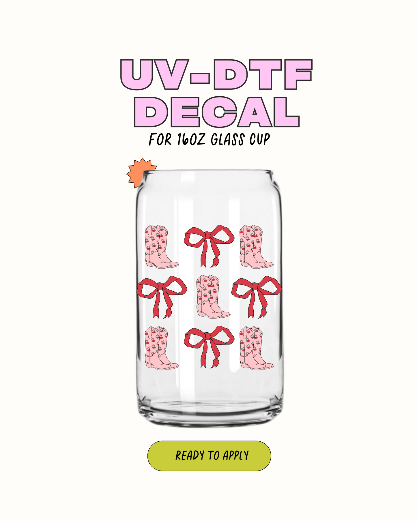Bows and boots - UVDTF