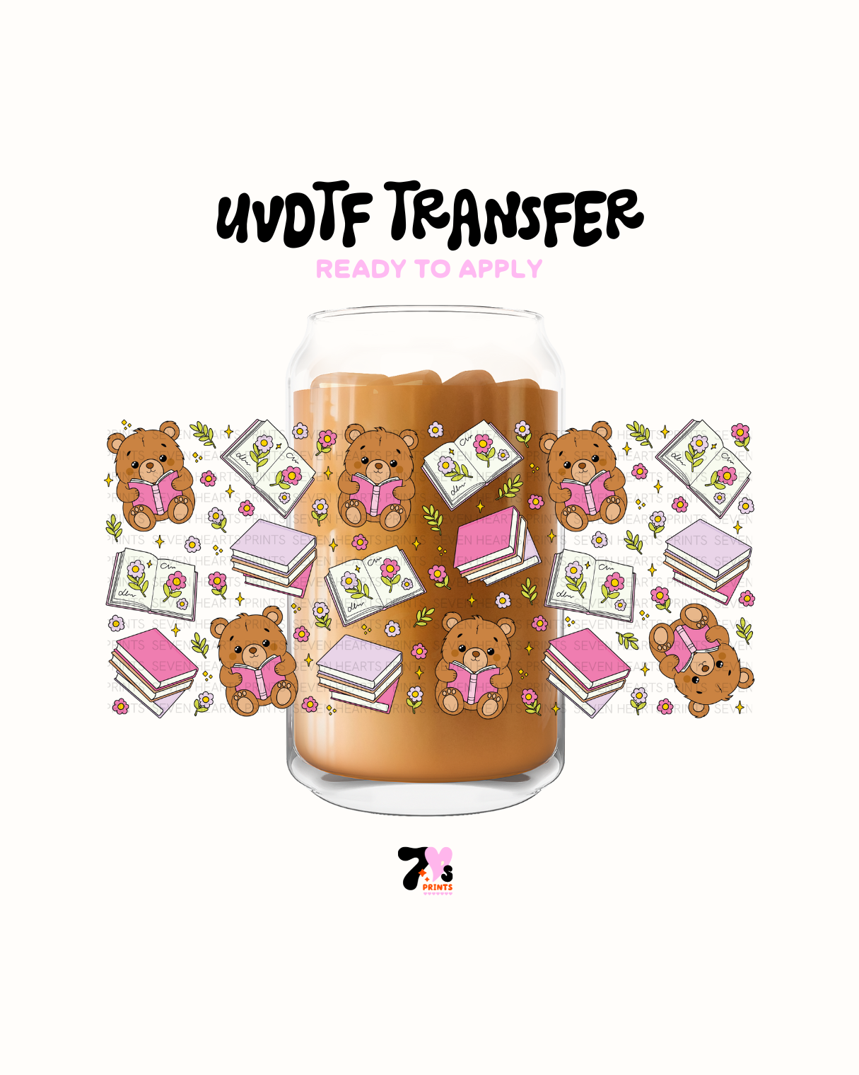 Cute bears and books - UVDTF Wrap