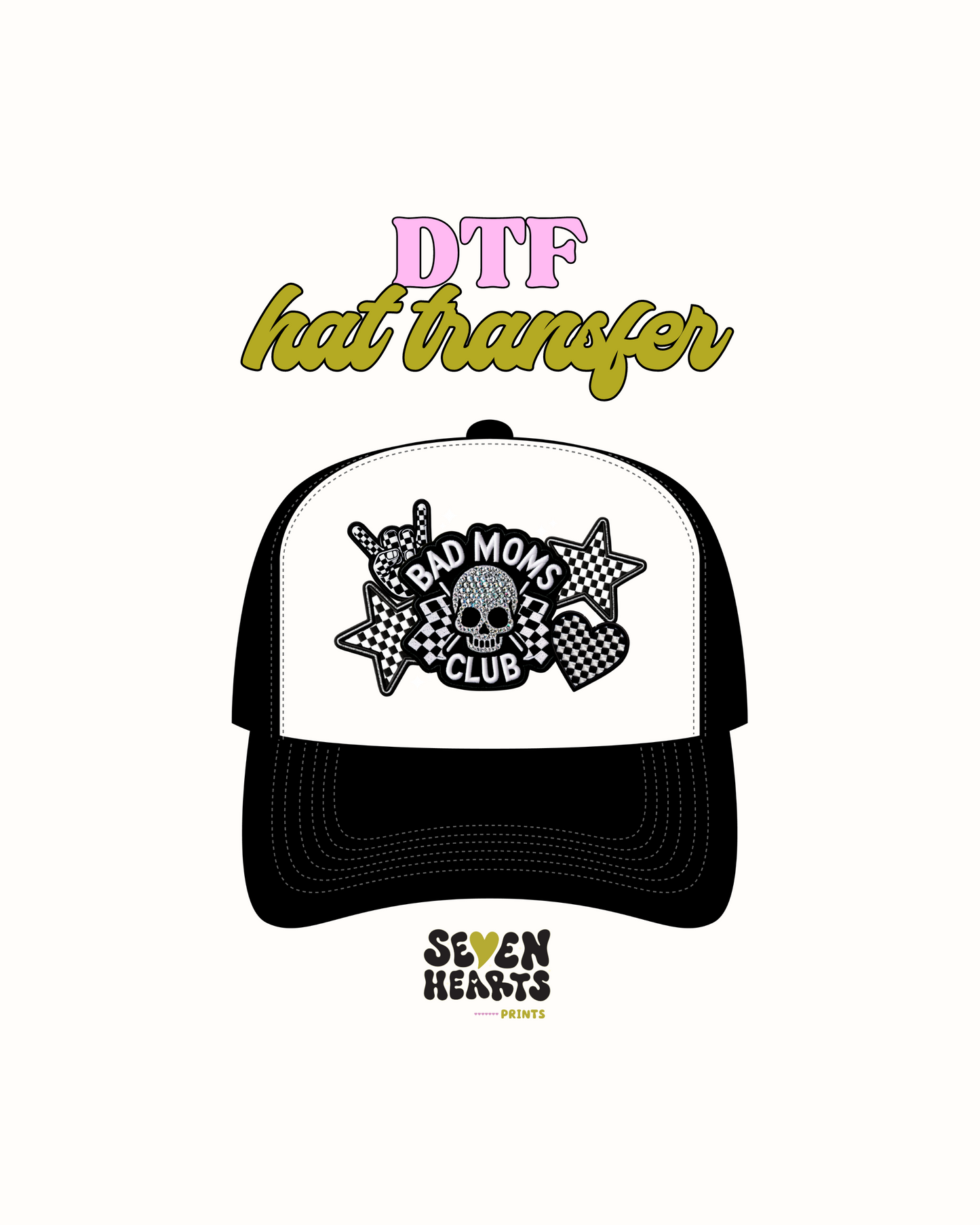 Bad moms club - DTF Hat Transfers