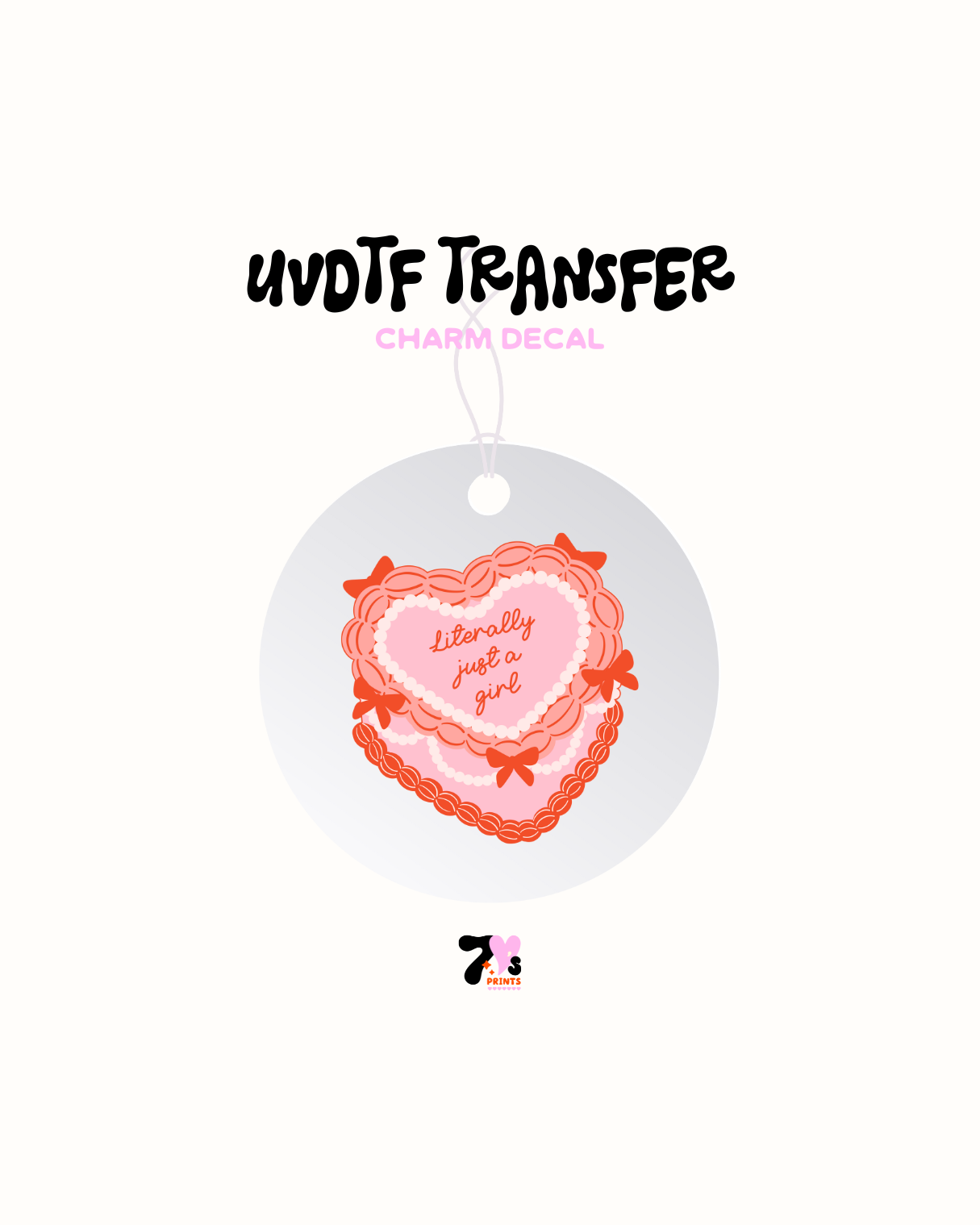 Literally just a girl - Car Charm Decal UVDTF