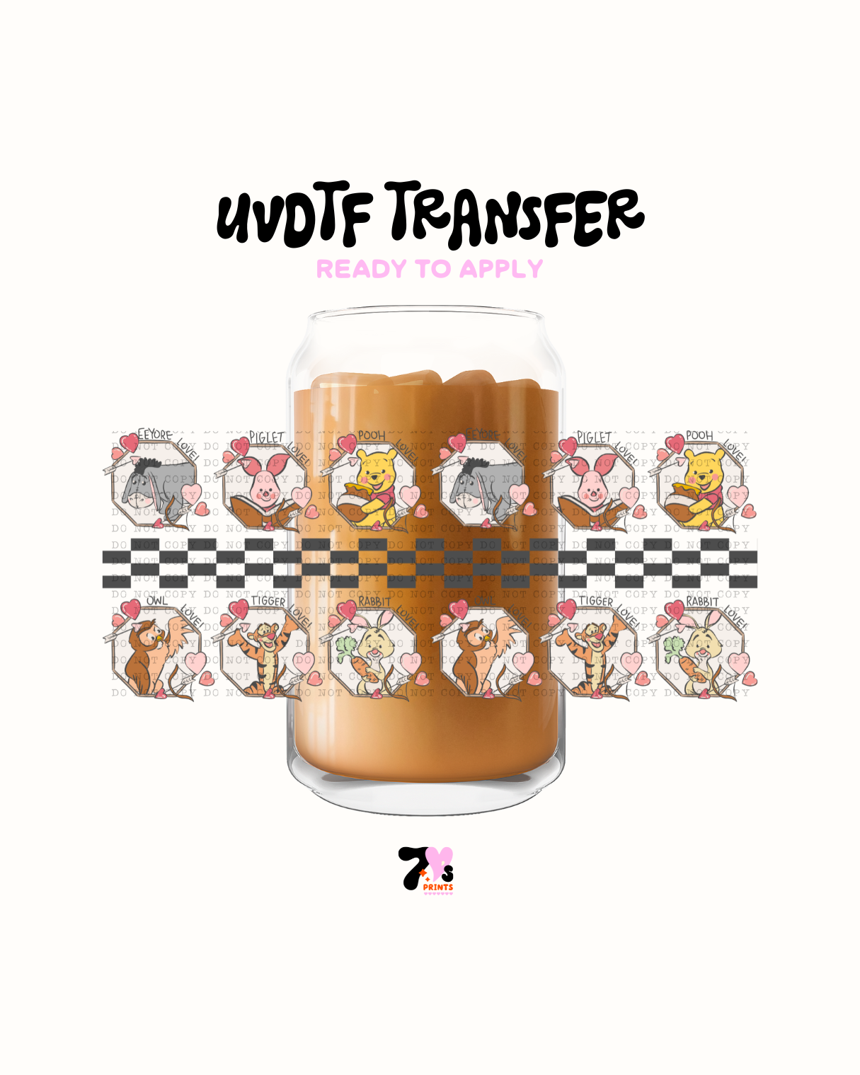Cute bear and friends - UVDTF Wrap