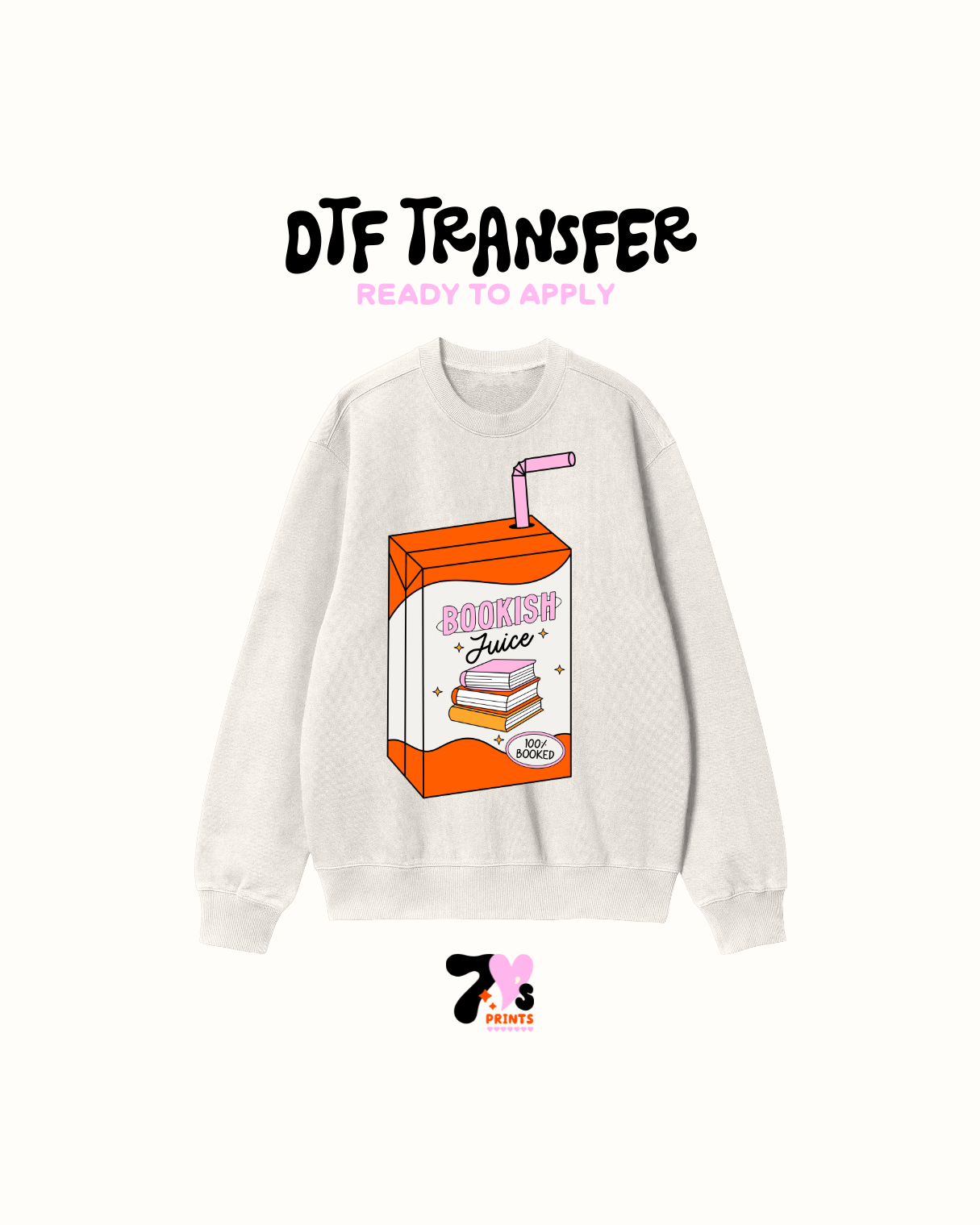 Bookish juice orange - DTF Transfer