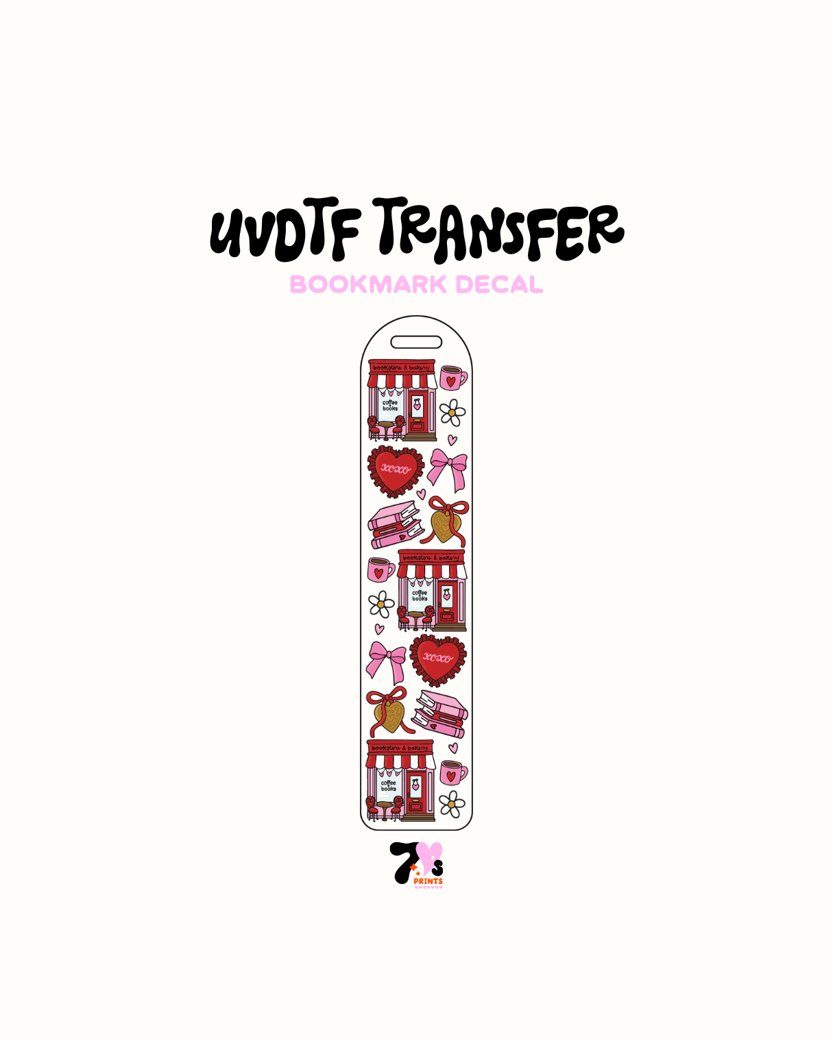 Bookstore and Bakery - UVDTF Bookmark Decal