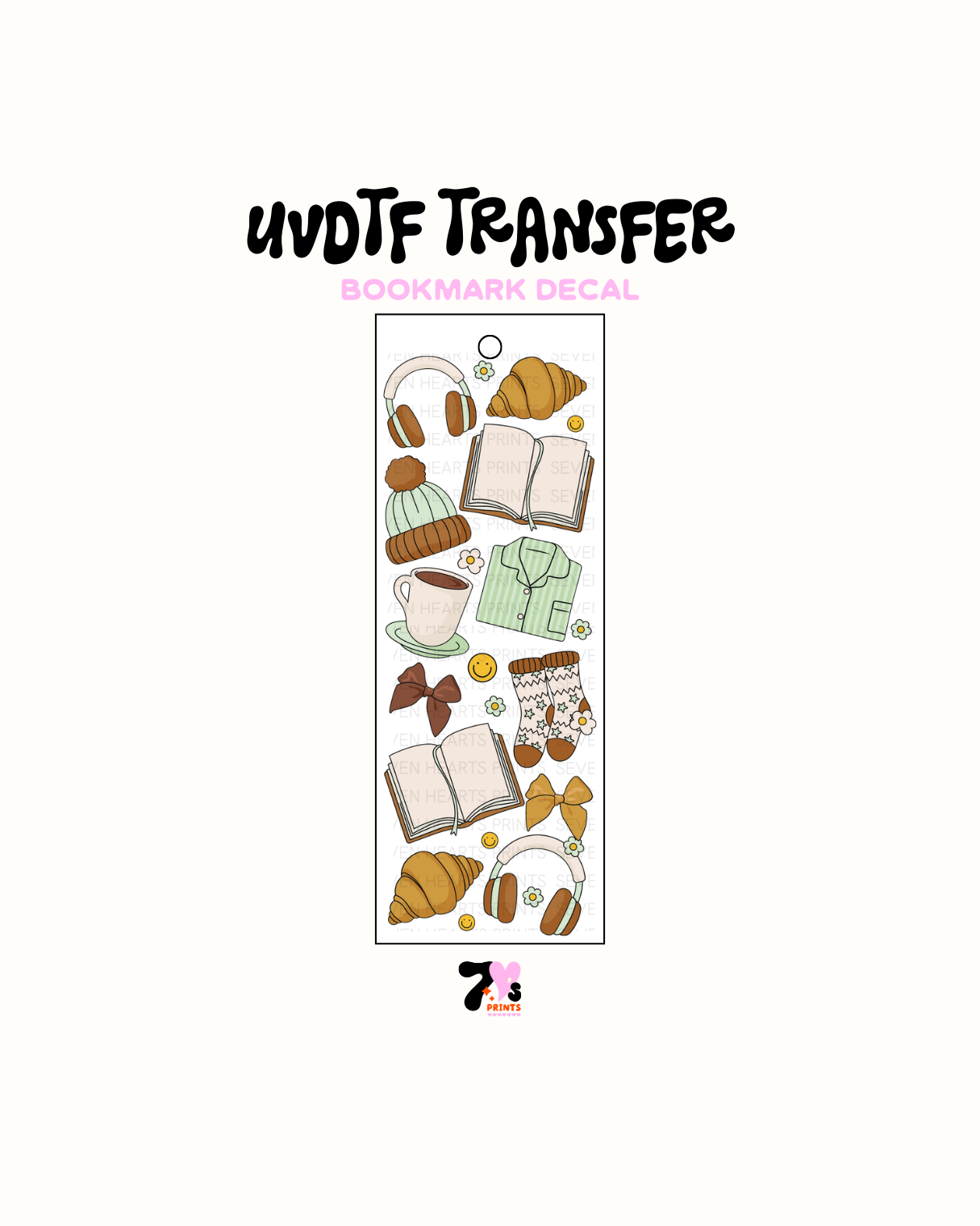 Cozy Girl - UVDTF Bookmark Decal