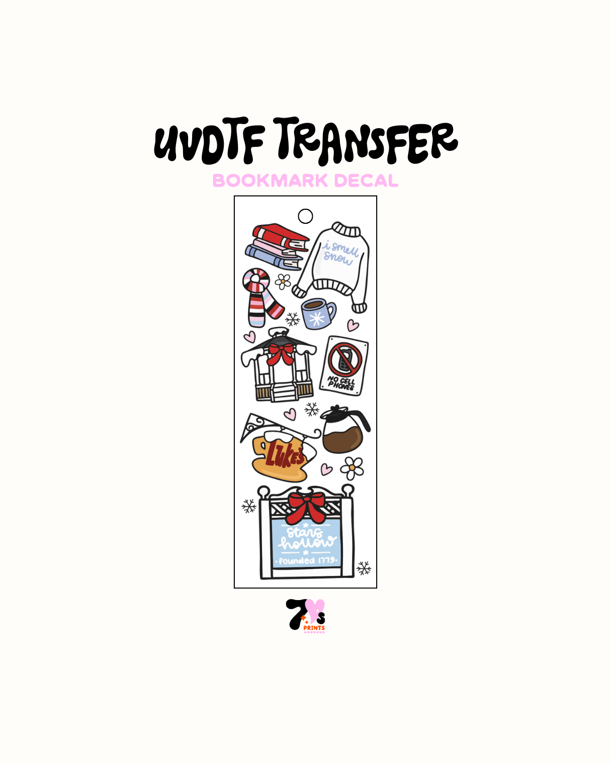 Stars Hollow xmas - UVDTF Bookmark Decal