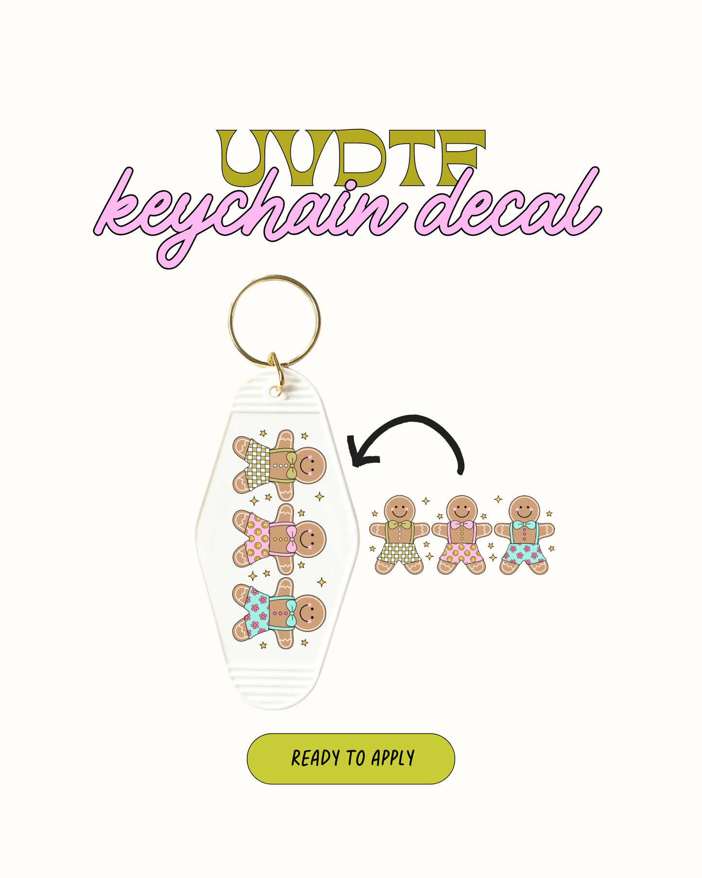 Ginger bread cookies - Set of 5 UVDTF