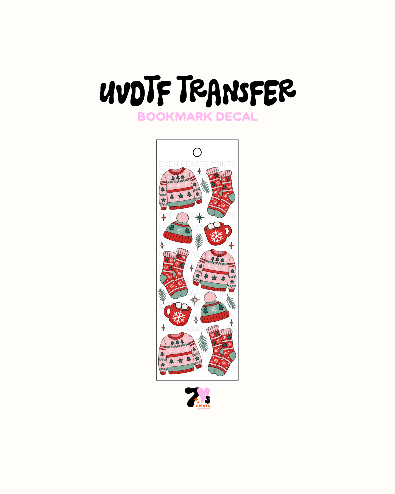 Xmas vibes - UVDTF Bookmark Decal