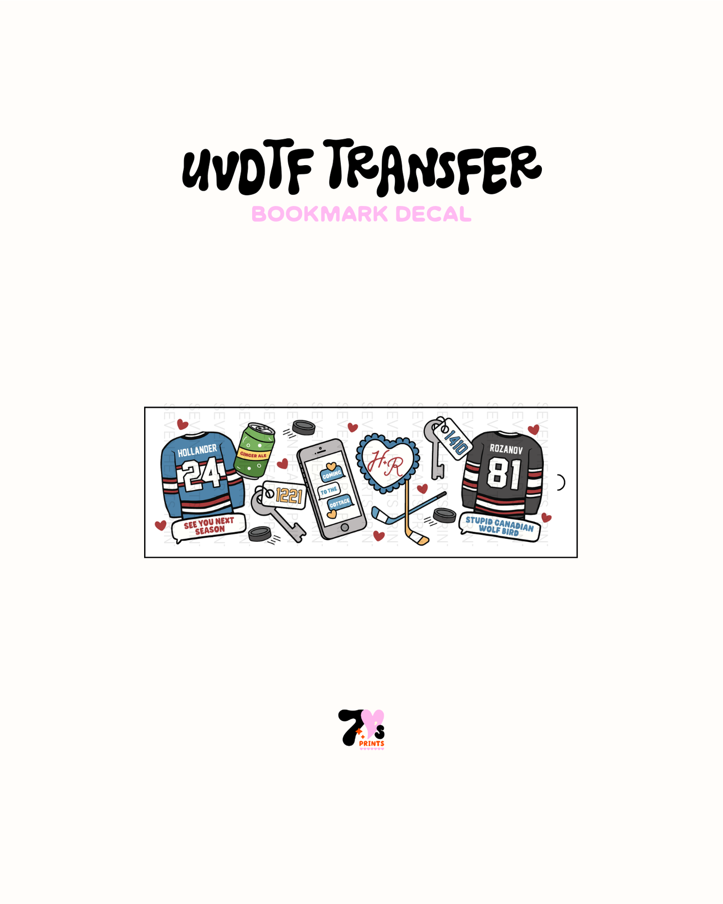 Heated Rivalry - UVDTF Bookmark Decal