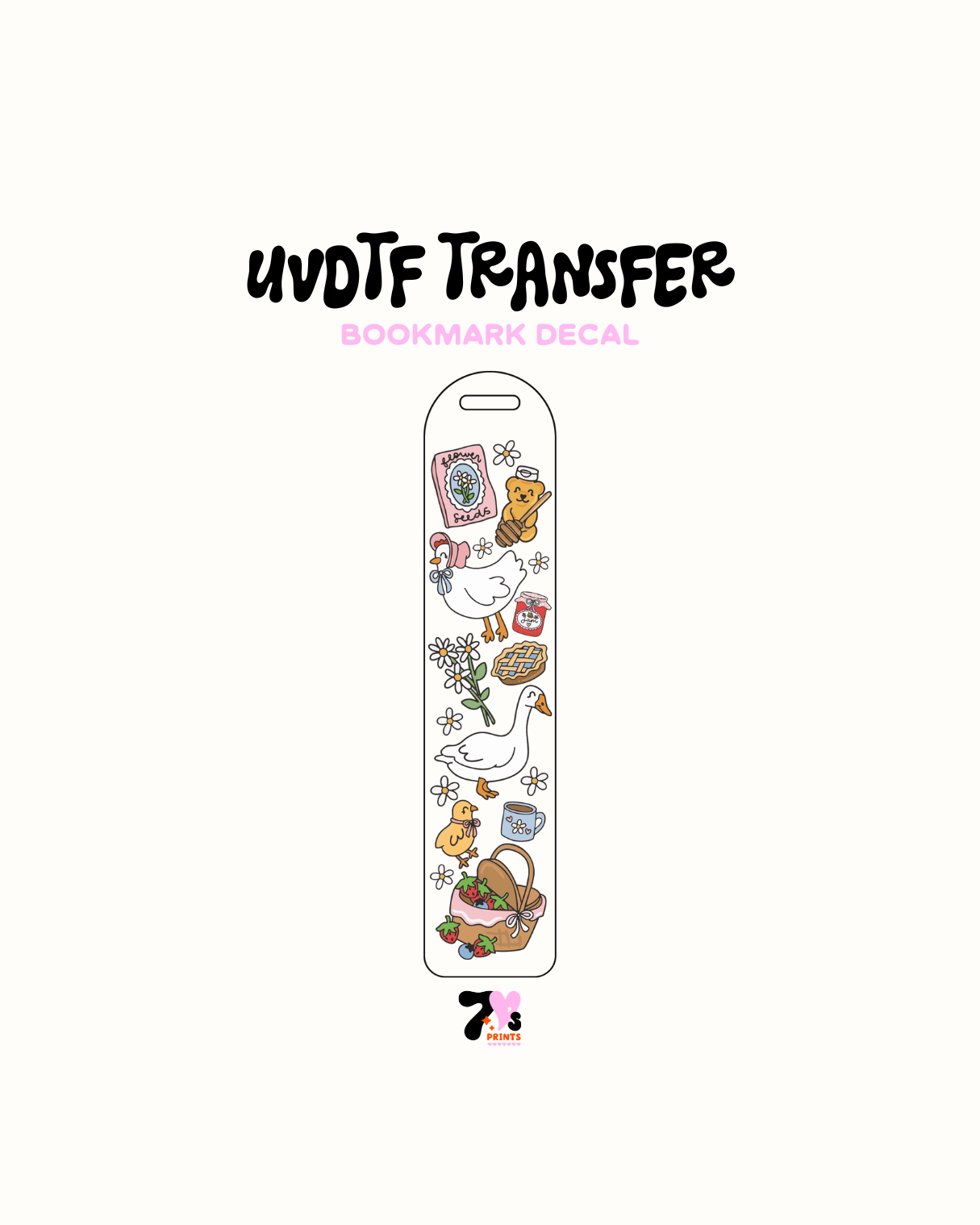 Spring - UVDTF Bookmark Decal