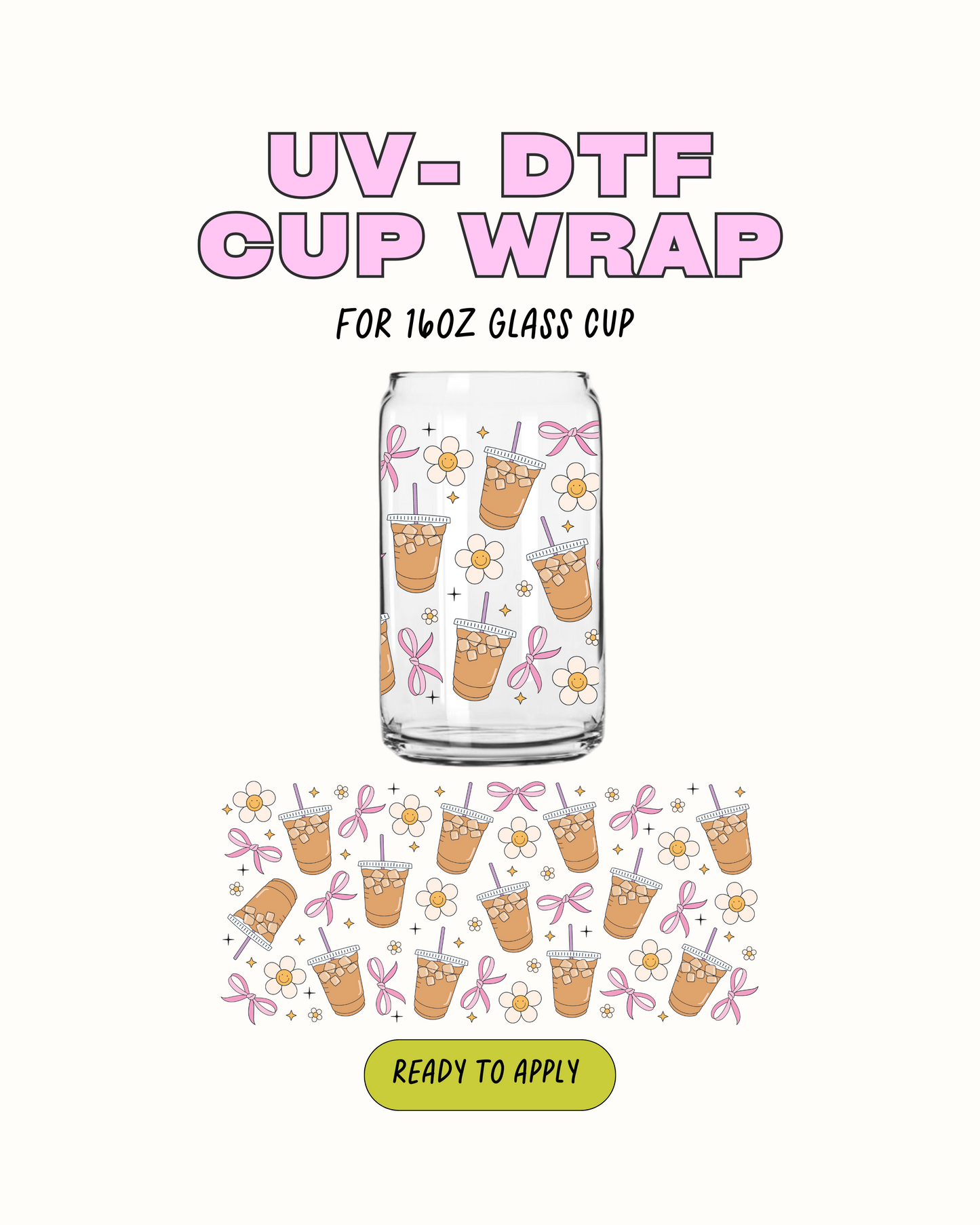 Café y moños - UV DTF