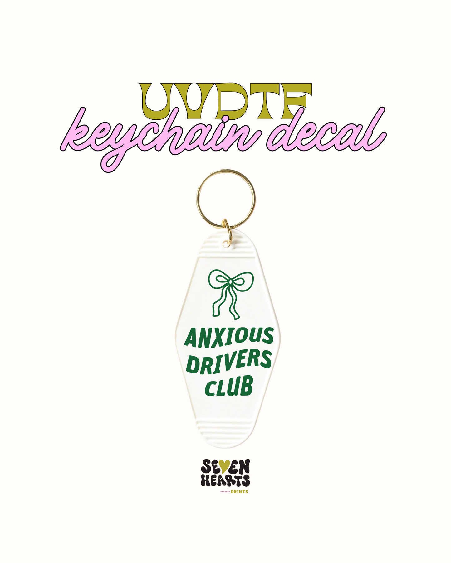 Anxious drivers club - UVDTF Keychain