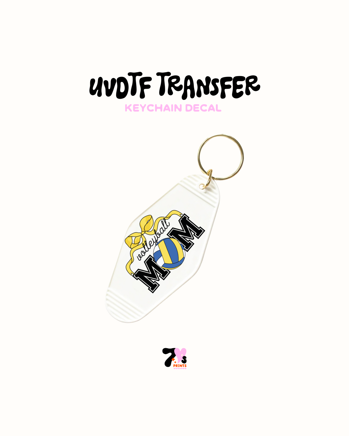 Volleyball mom - UVDTF Keychain
